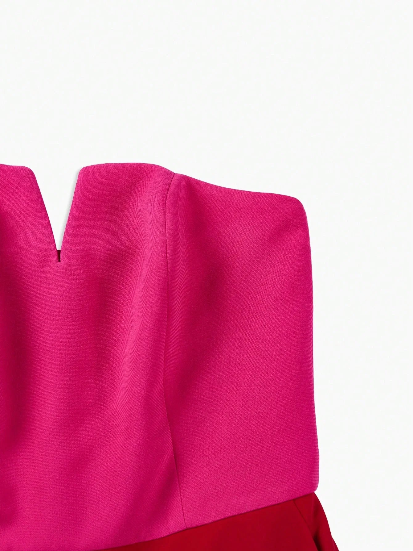 PREMIUM NOTCHED TWOTONE JUMPSUIT WITHOUT CHAIN