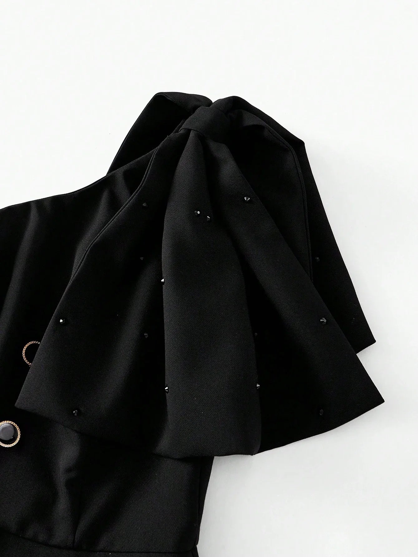 PREMIUM ONE SHOULDER BOW DECOR JUMPSUIT