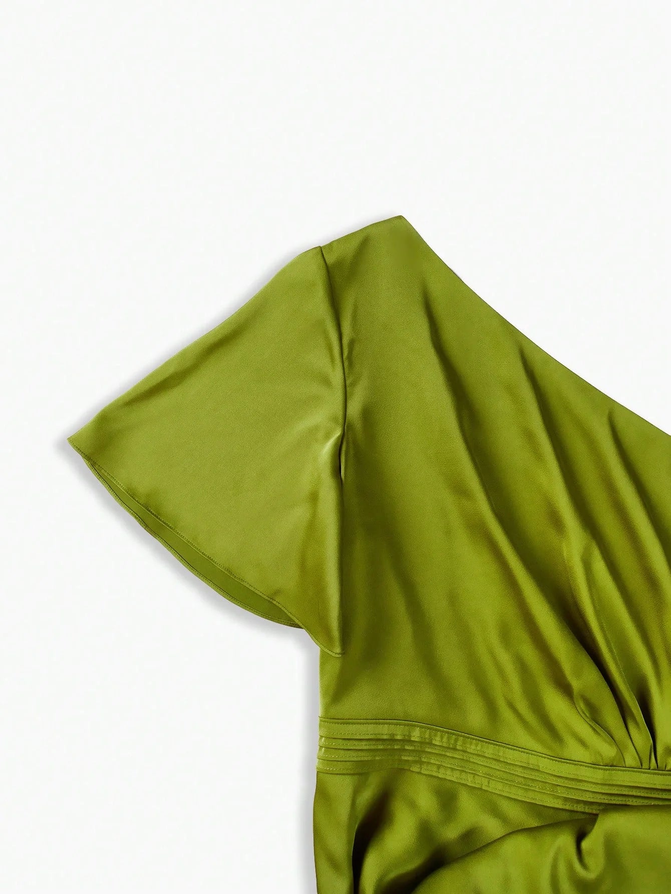 PREMIUM ONESHOULDER GATHERED DRESS