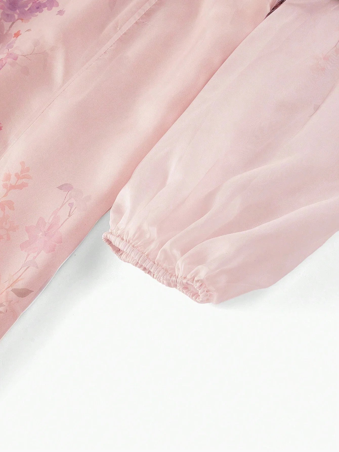 PREMIUM ORGANZA FLORAL PRINT BELTED DRESS