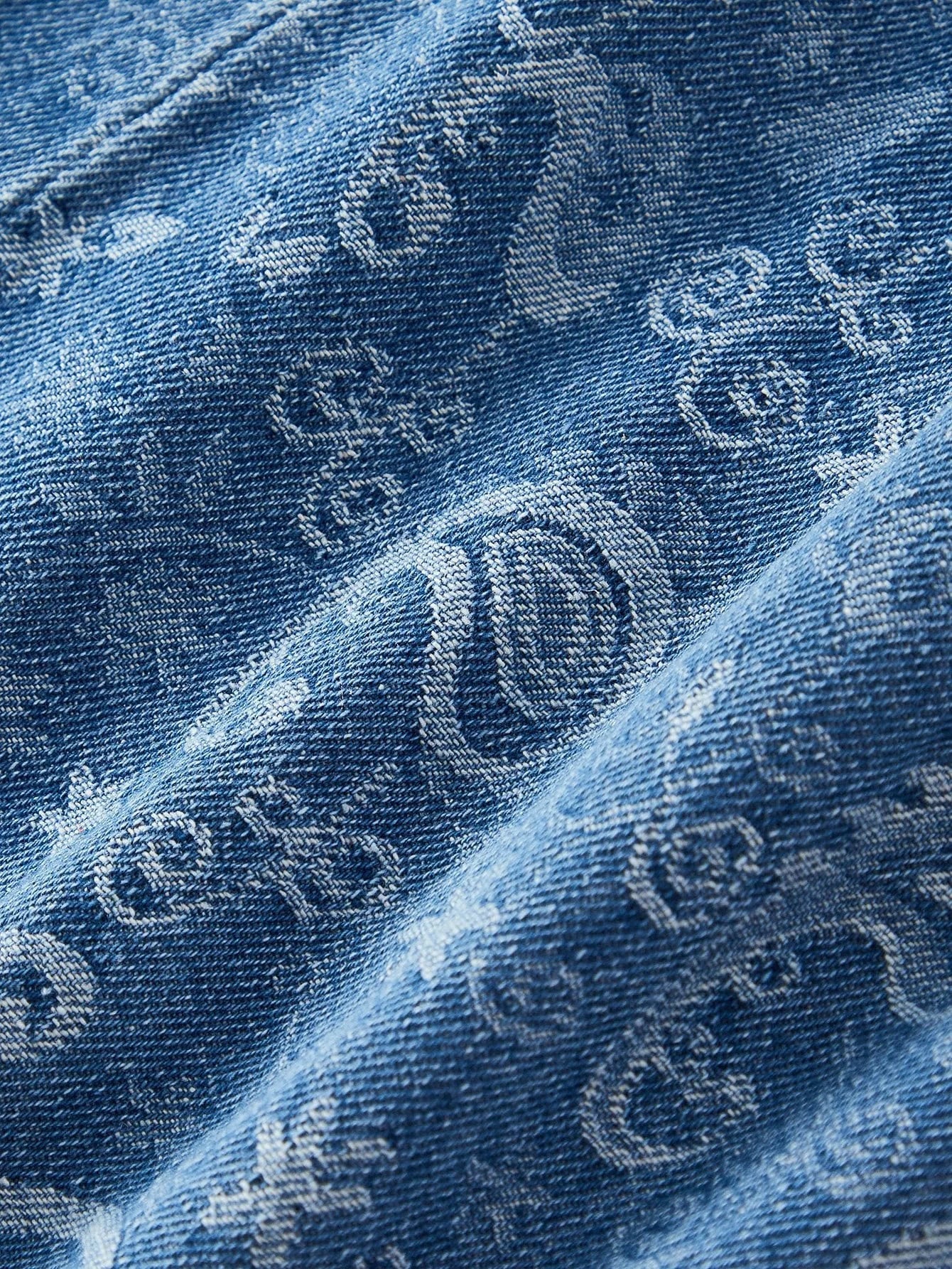 PREMIUM PAISLEY PRINT JACQUARD DENIM DRESS