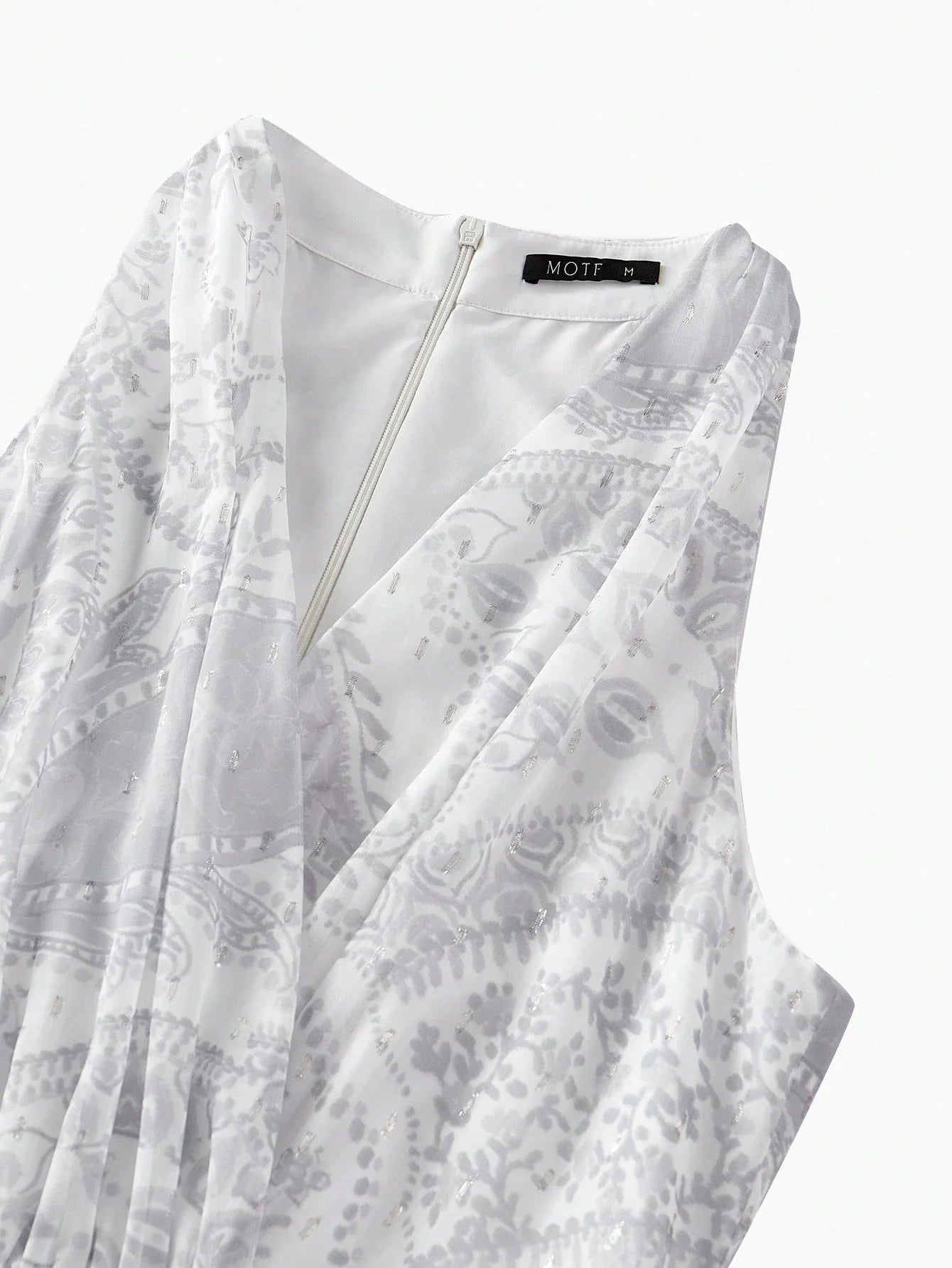 PREMIUM PAISLEY PRINT PLEATED HALTERNECK DRESSSPRINGSUMMER