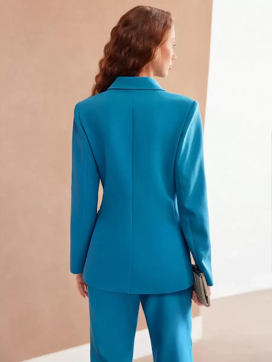 PREMIUM PEAK LAPEL DOUBLE BREASTED BLAZER