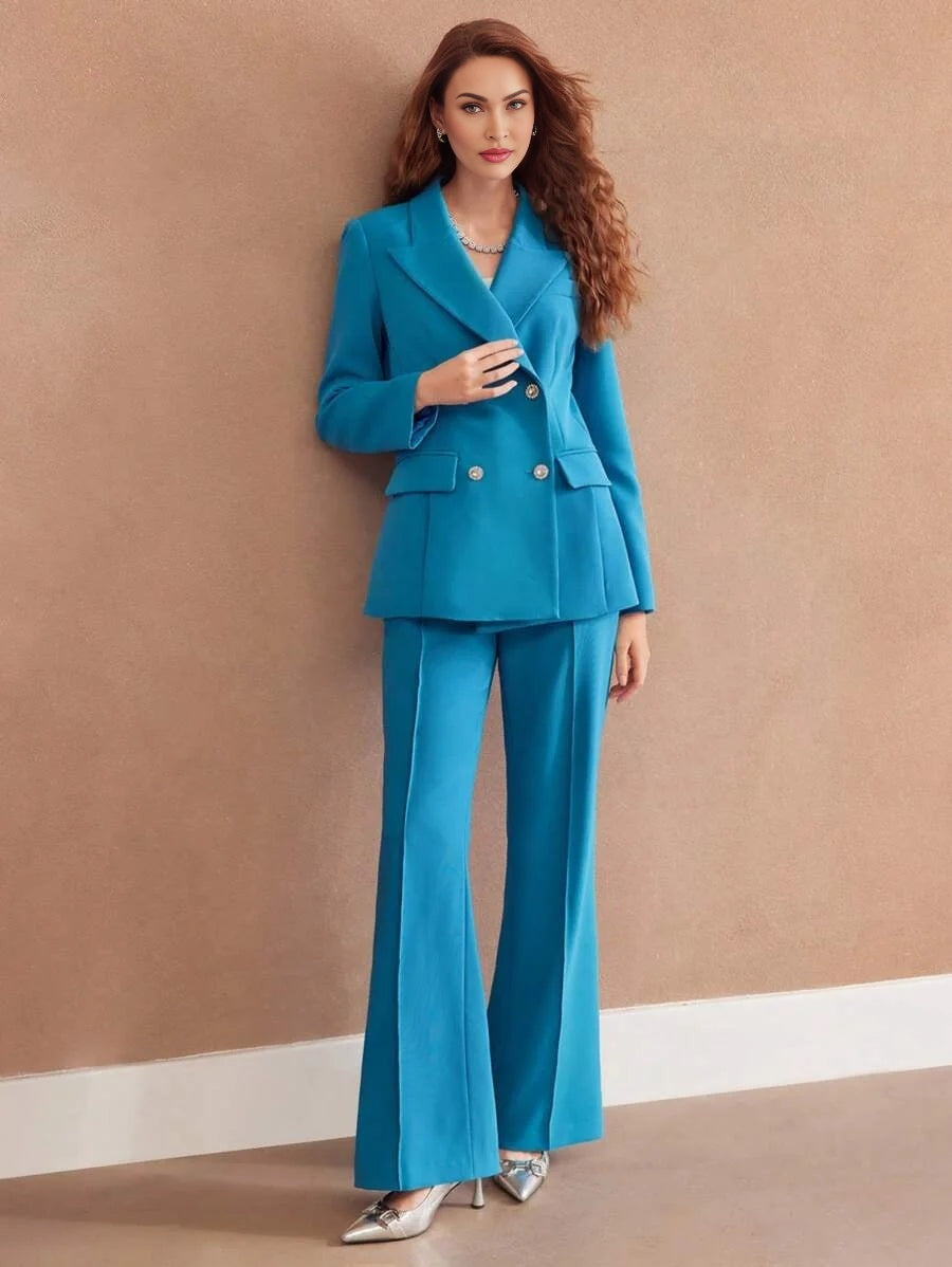 PREMIUM PEAK LAPEL DOUBLE BREASTED BLAZER