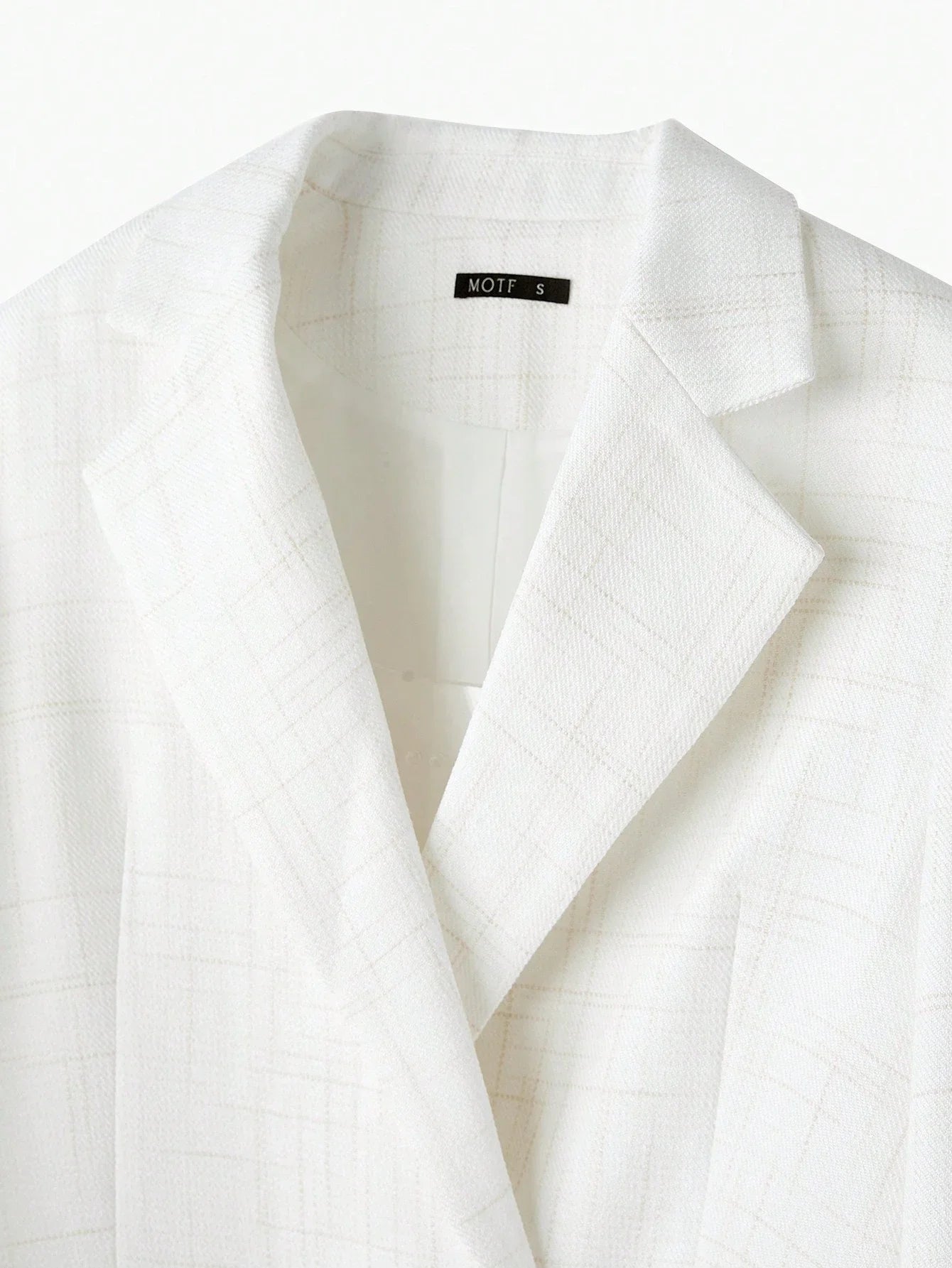 PREMIUM PLAID DOUBLE BREASTED STRUCTURED BLAZER PEARL BUTTON OVERSIZED BLAZER WORKSPRING SUMMER