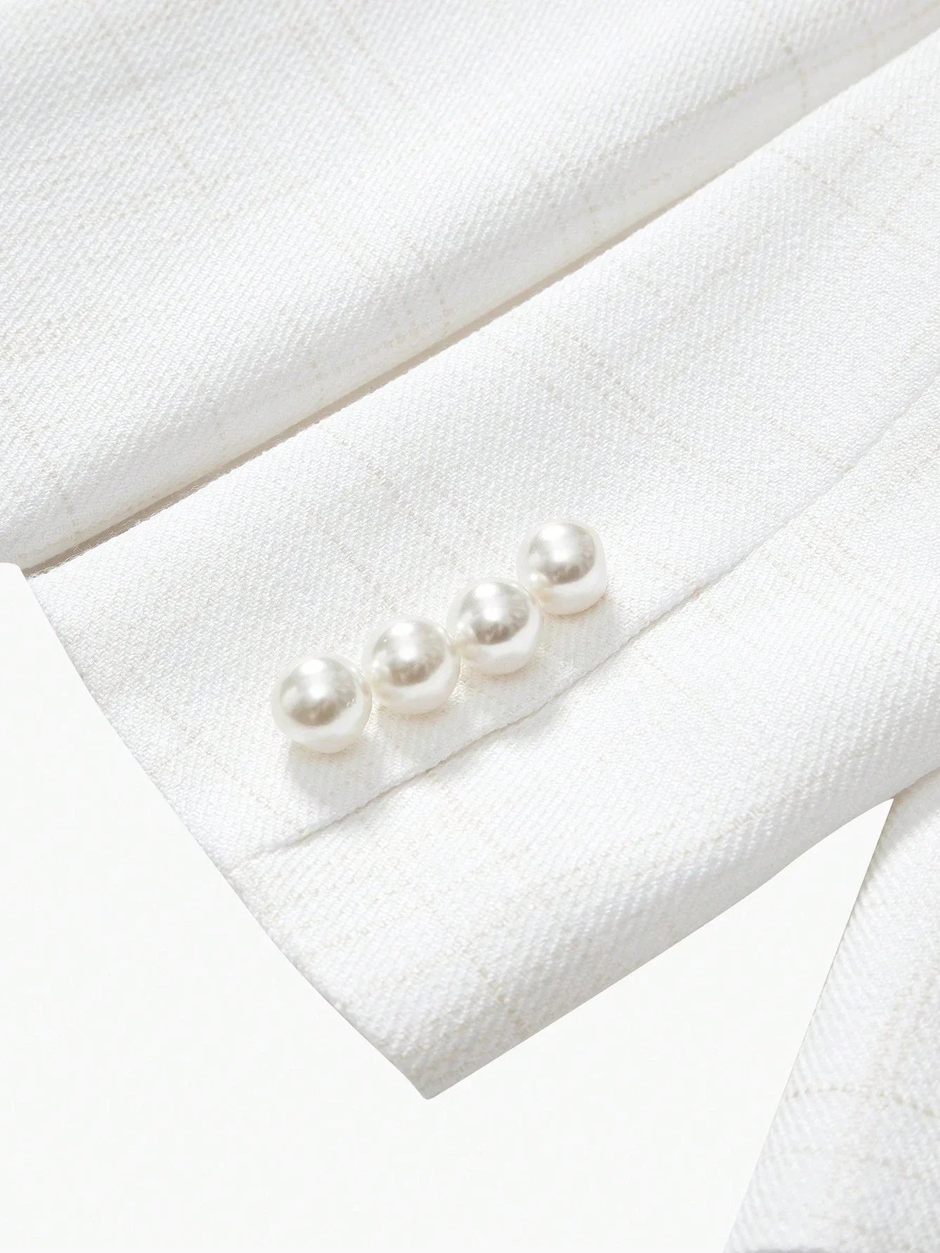 PREMIUM PLAID DOUBLE BREASTED STRUCTURED BLAZER PEARL BUTTON OVERSIZED BLAZER WORKSPRING SUMMER