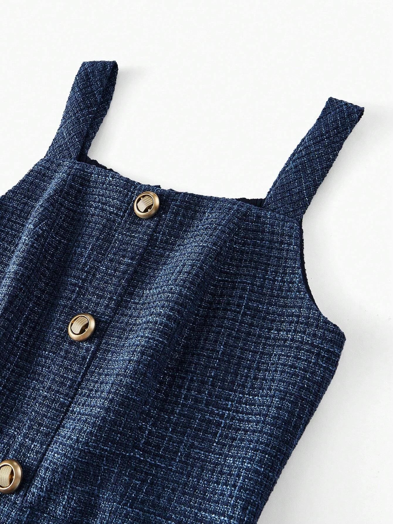 PREMIUM PLAID PRINT SLANT POCKET RAW HEM FLARE LEG OVERALL JUMPSUIT WITHOUT BLACK SWEATER AND BELT