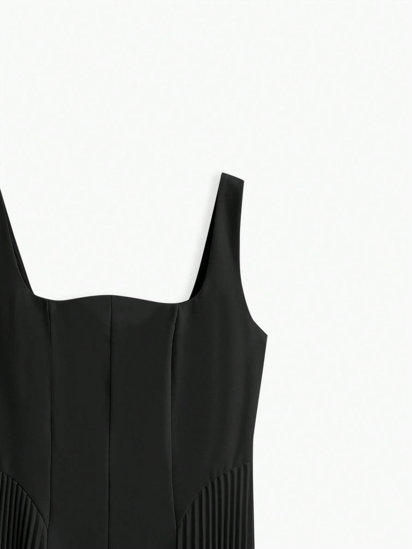 PREMIUM PLEATED CORSET MIDI DRESS