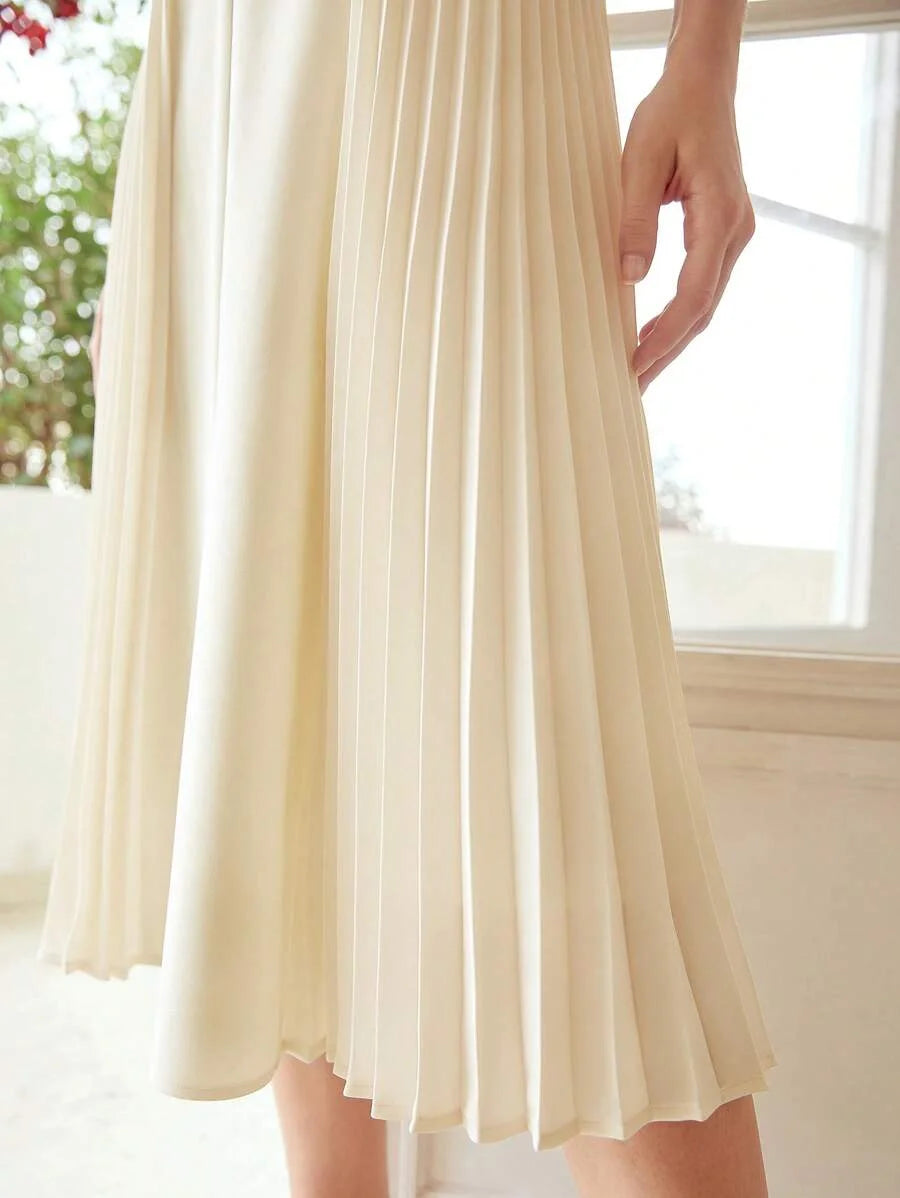 PREMIUM PLEATED CORSET MIDI DRESSHOLIDAY PARTY BIRTHDAY FORMAL EVENING OCCASSION