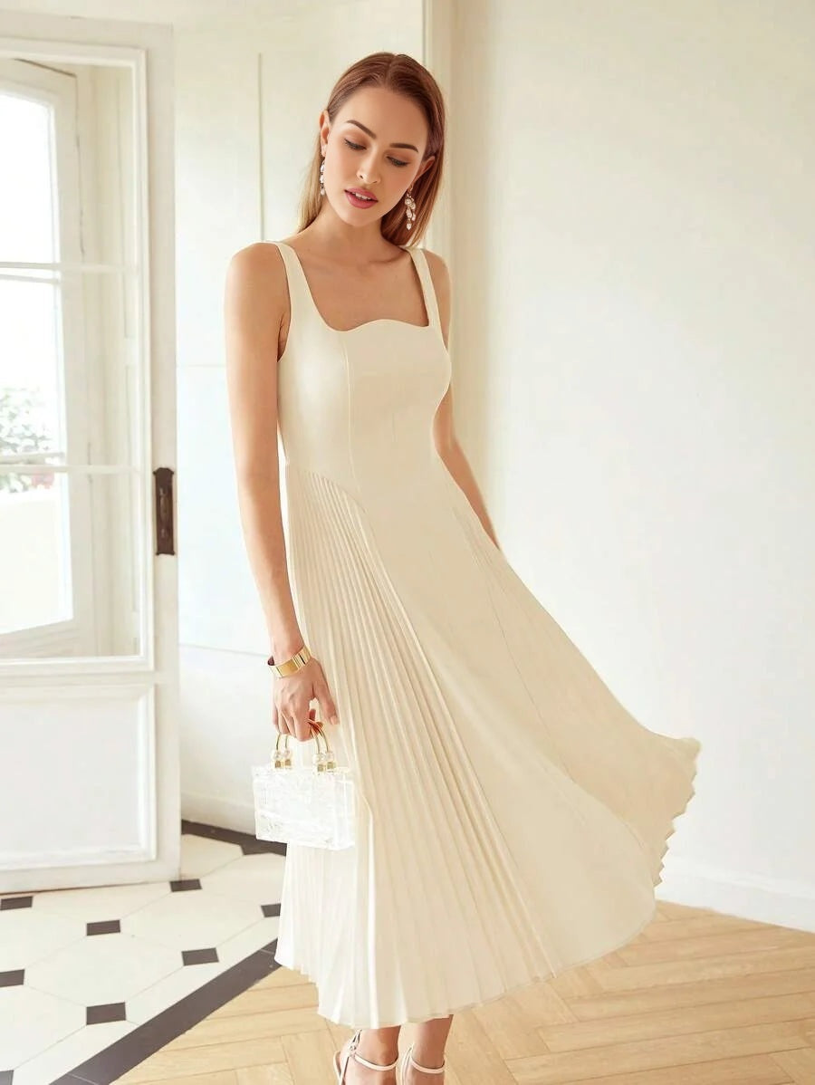 PREMIUM PLEATED CORSET MIDI DRESSHOLIDAY PARTY BIRTHDAY FORMAL EVENING OCCASSION