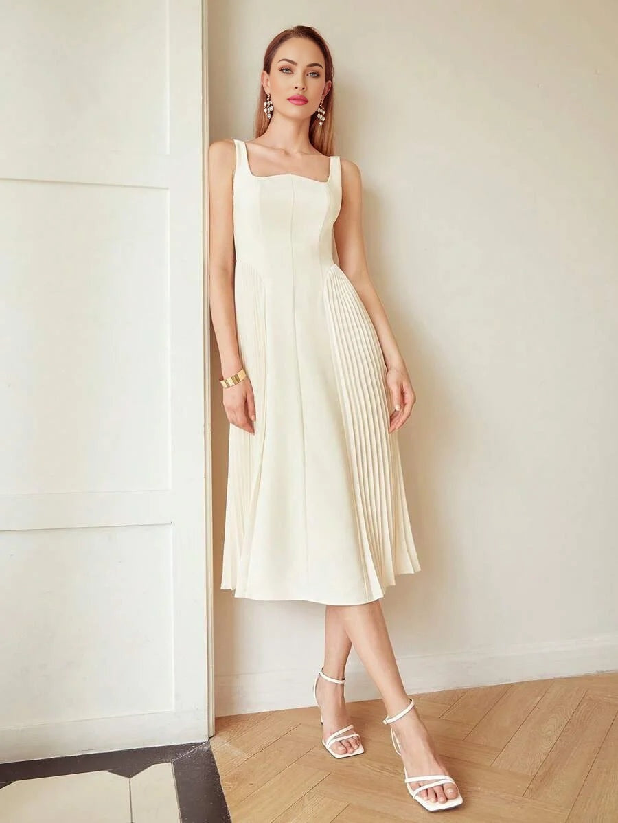 PREMIUM PLEATED CORSET MIDI DRESSHOLIDAY PARTY BIRTHDAY FORMAL EVENING OCCASSION