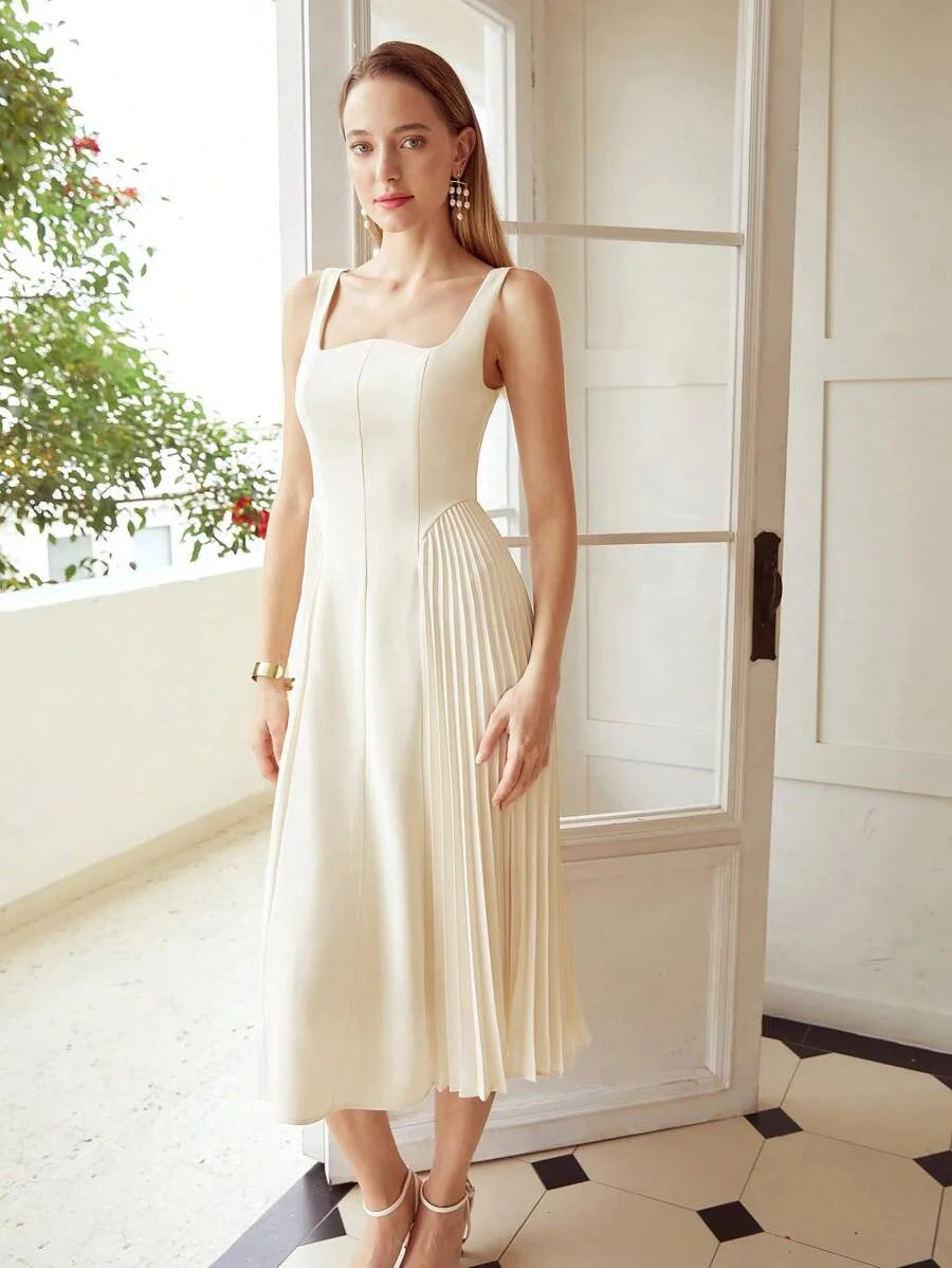 PREMIUM PLEATED CORSET MIDI DRESSHOLIDAY PARTY BIRTHDAY FORMAL EVENING OCCASSION
