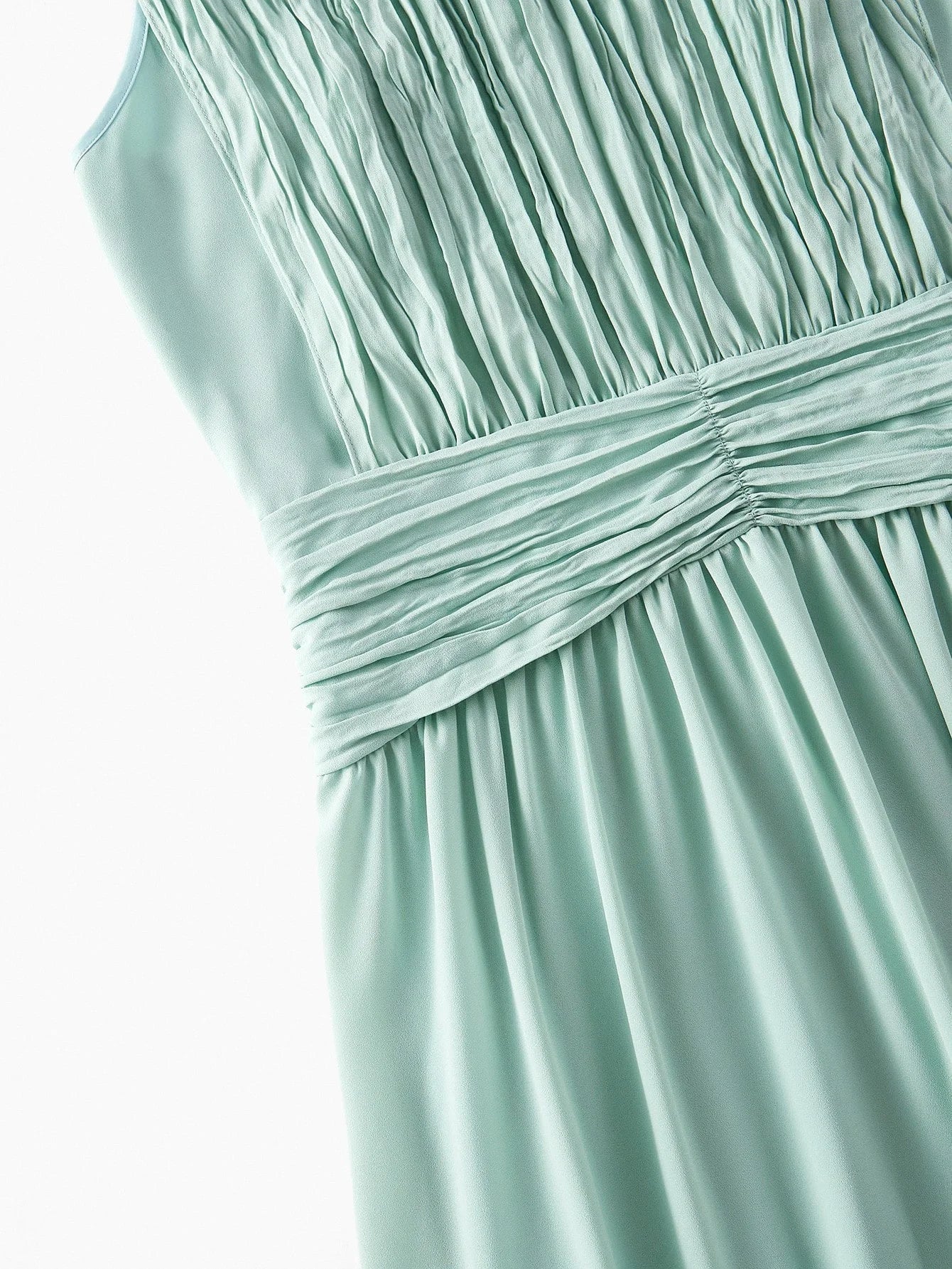 PREMIUM PLISSE RUFFLE HEM DRESS