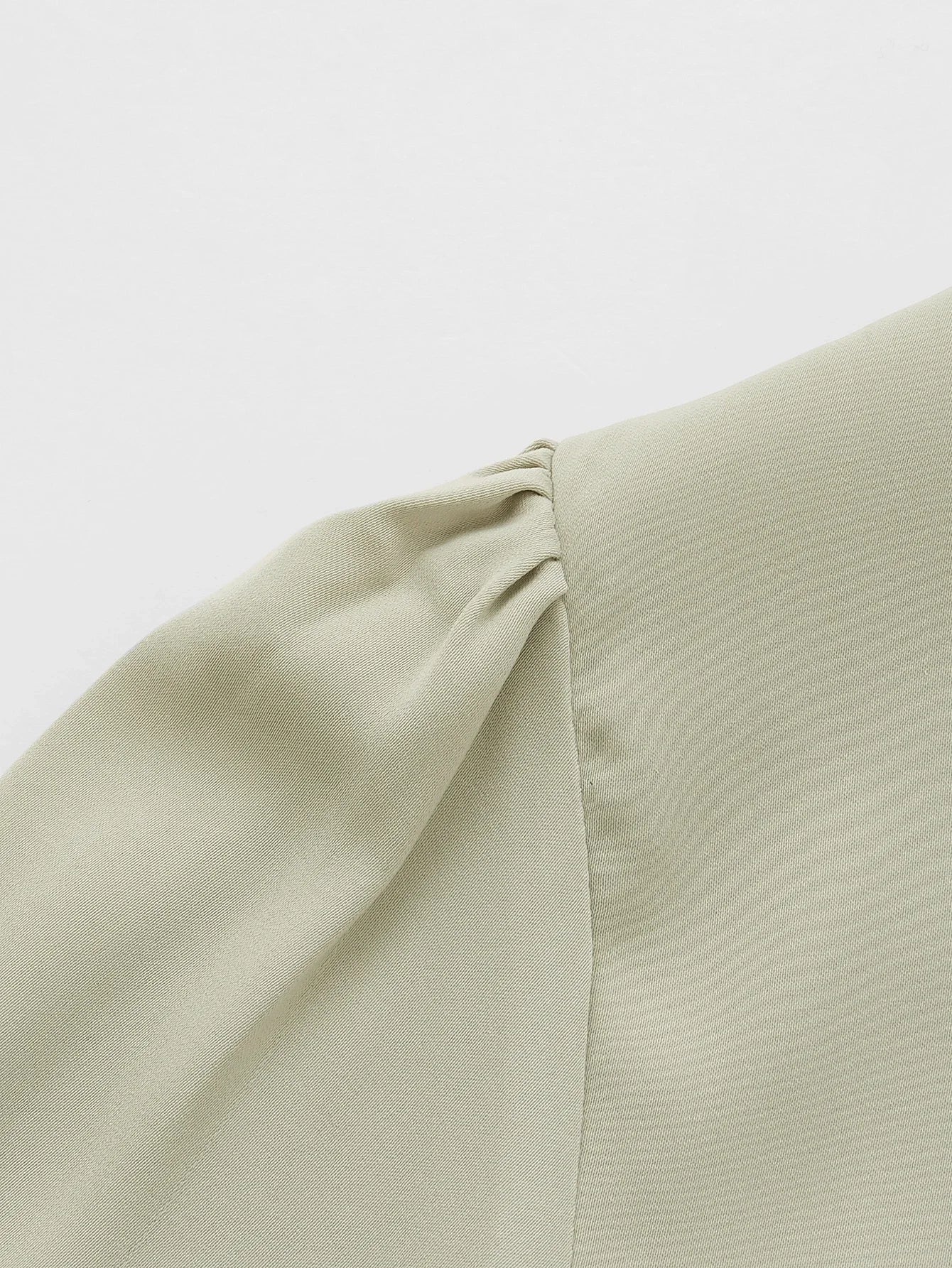 PREMIUM PLUS DRAPED RUFFLE TRIM TOP