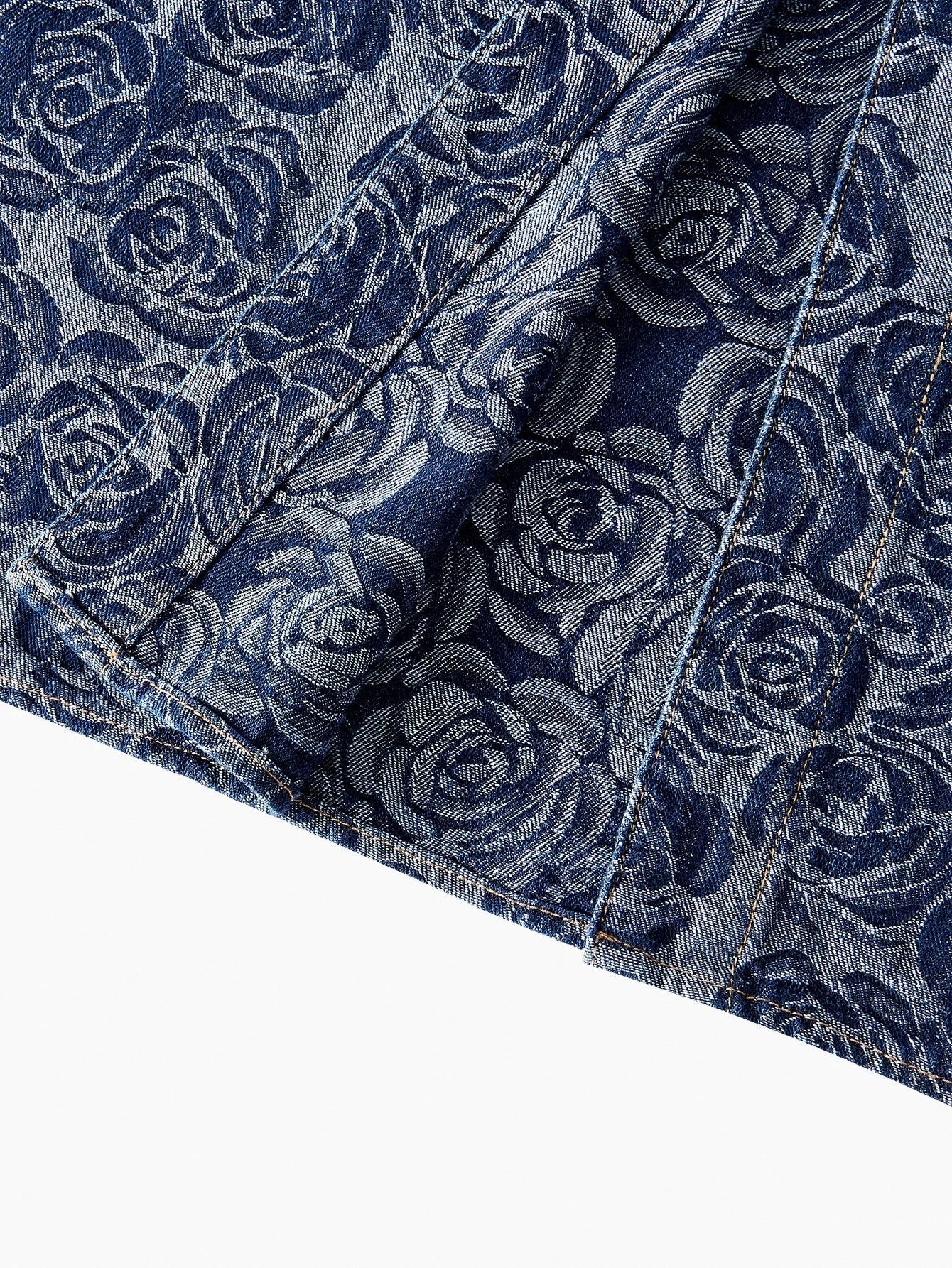 PREMIUM PLUS JACQUARD SLEEVELESS DENIM DRESS