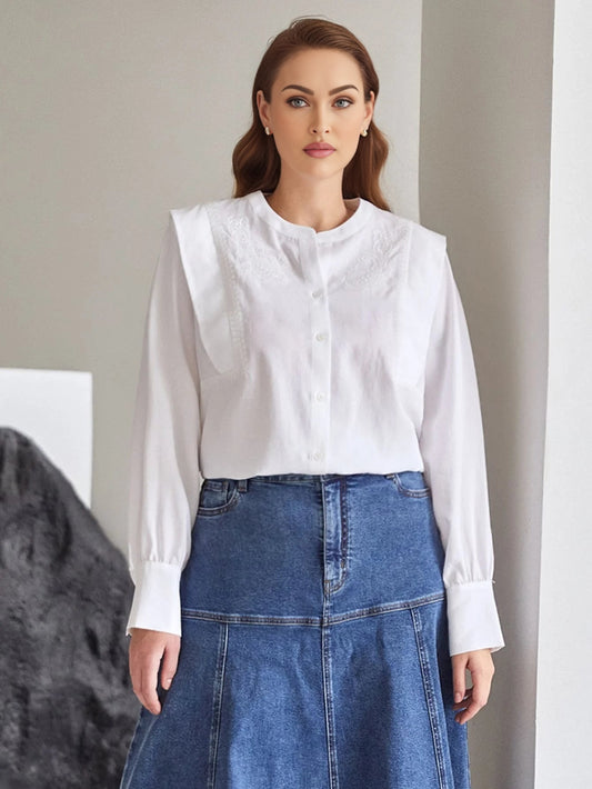 PREMIUM PLUS LINE EMBROIDERY BLOUSE