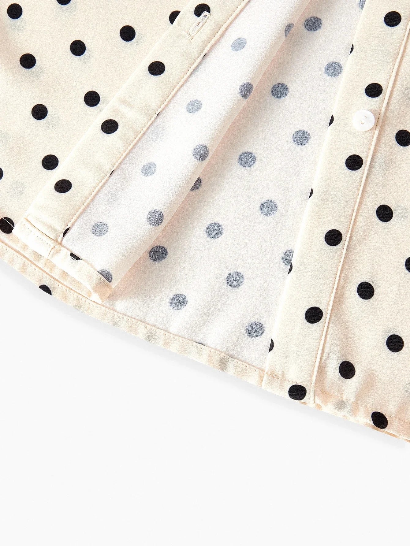 PREMIUM PLUS POLKA DOT PRINT LONG SLEEVE SHIRT