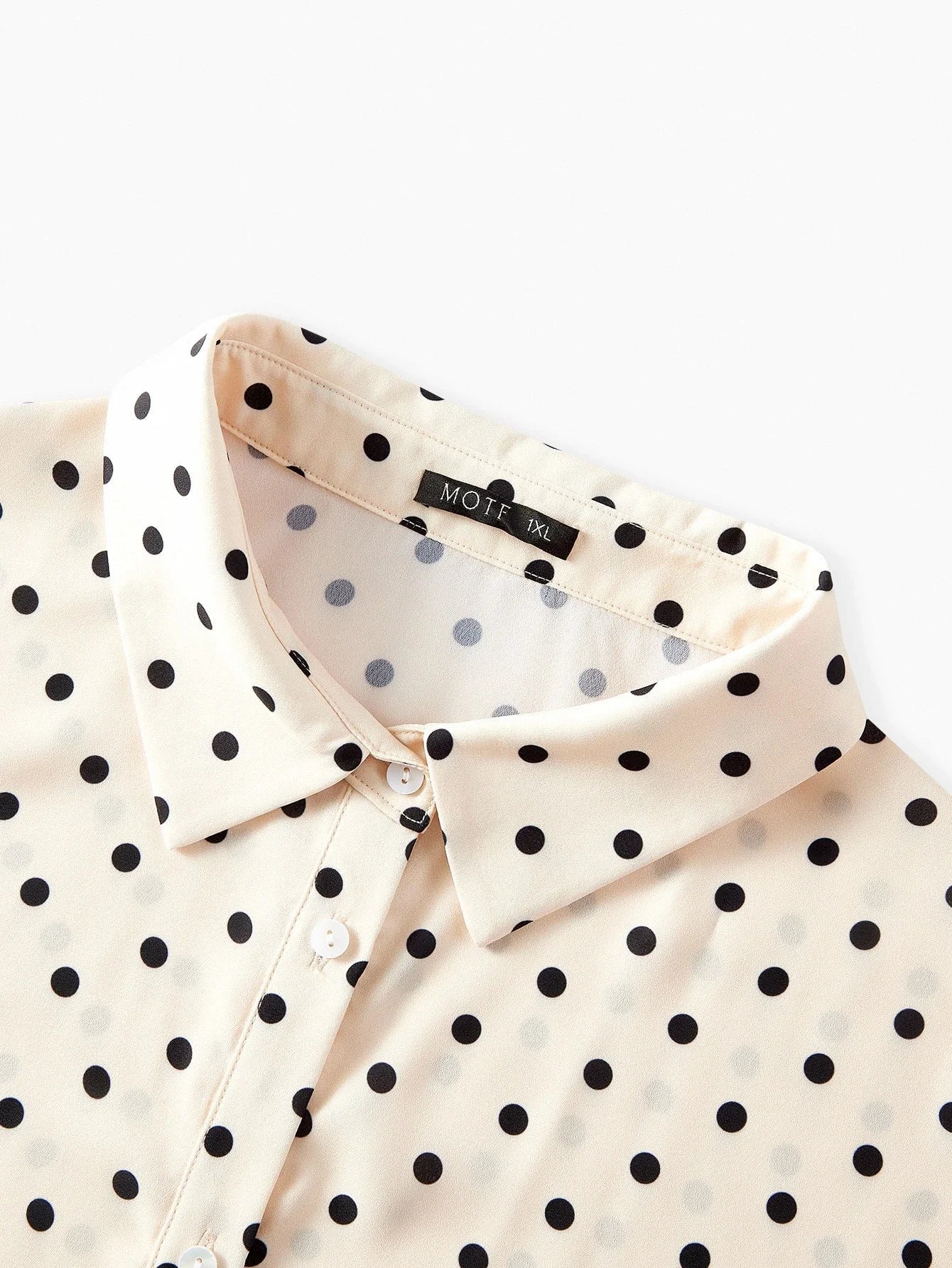 PREMIUM PLUS POLKA DOT PRINT LONG SLEEVE SHIRT