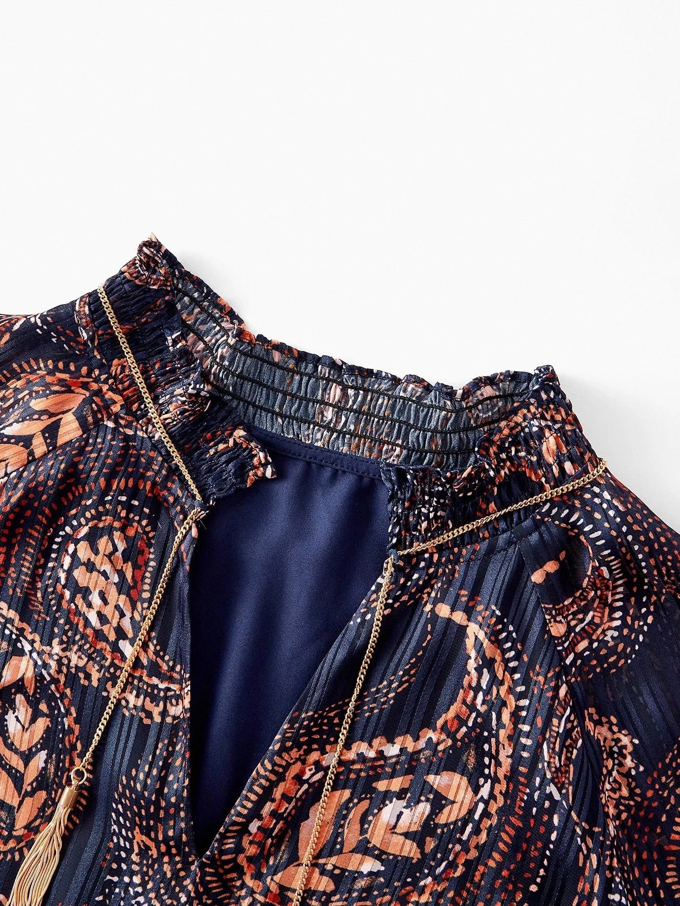 PREMIUM PLUS SIZE AUTUMNWINTER BOHEMIAN CHIC PAISLEY PRINT LONG SLEEVE DRESS