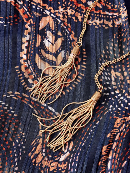 PREMIUM PLUS SIZE AUTUMNWINTER BOHEMIAN CHIC PAISLEY PRINT LONG SLEEVE DRESS