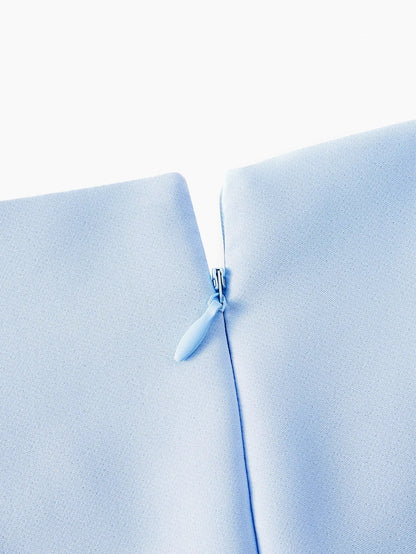 PREMIUM PLUS SIZE BEADED DECOR SLEEVELESS KNEELENGTH DRESS