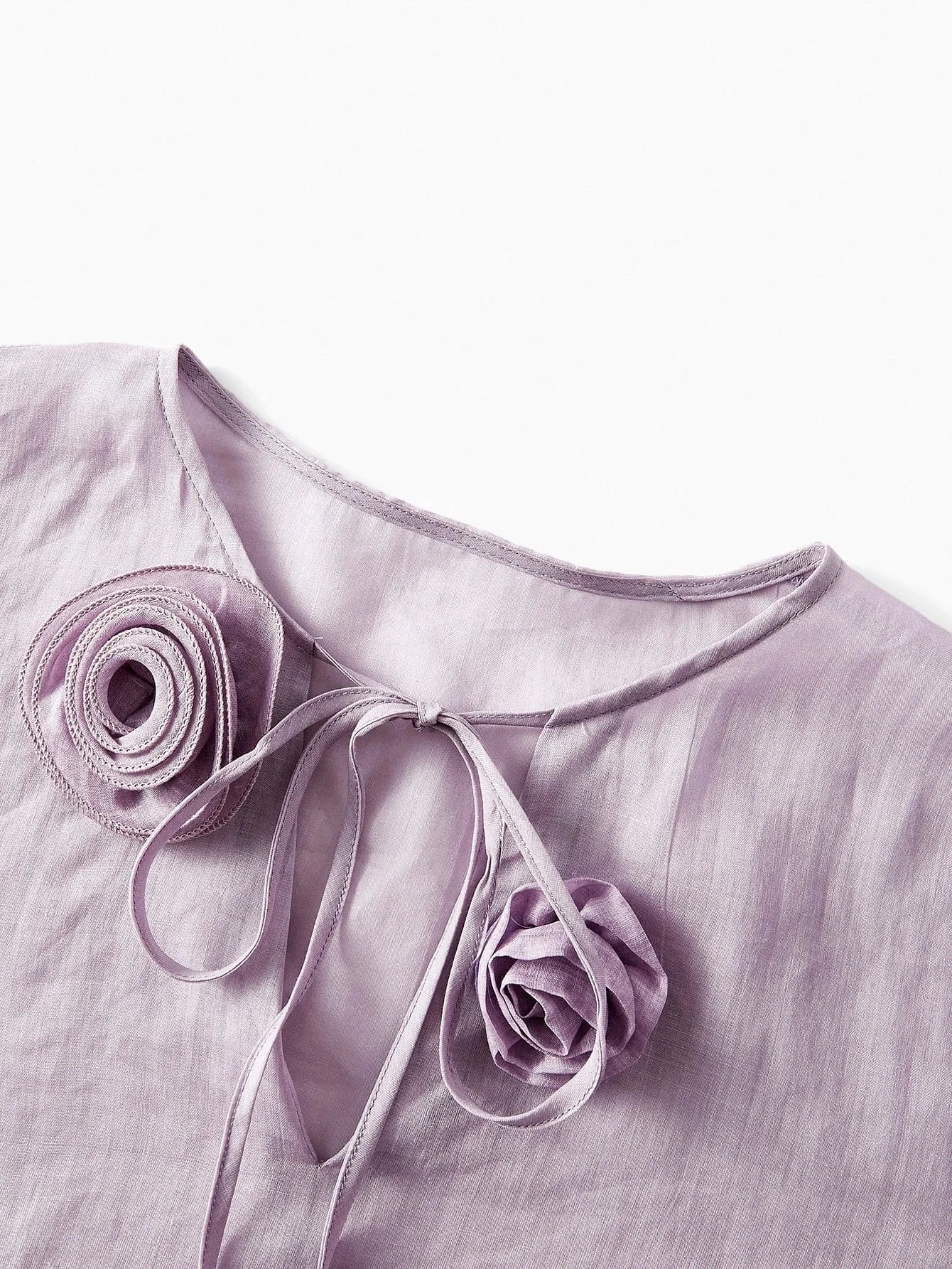 PREMIUM PLUS SIZE LINE SHEER BLOUSE