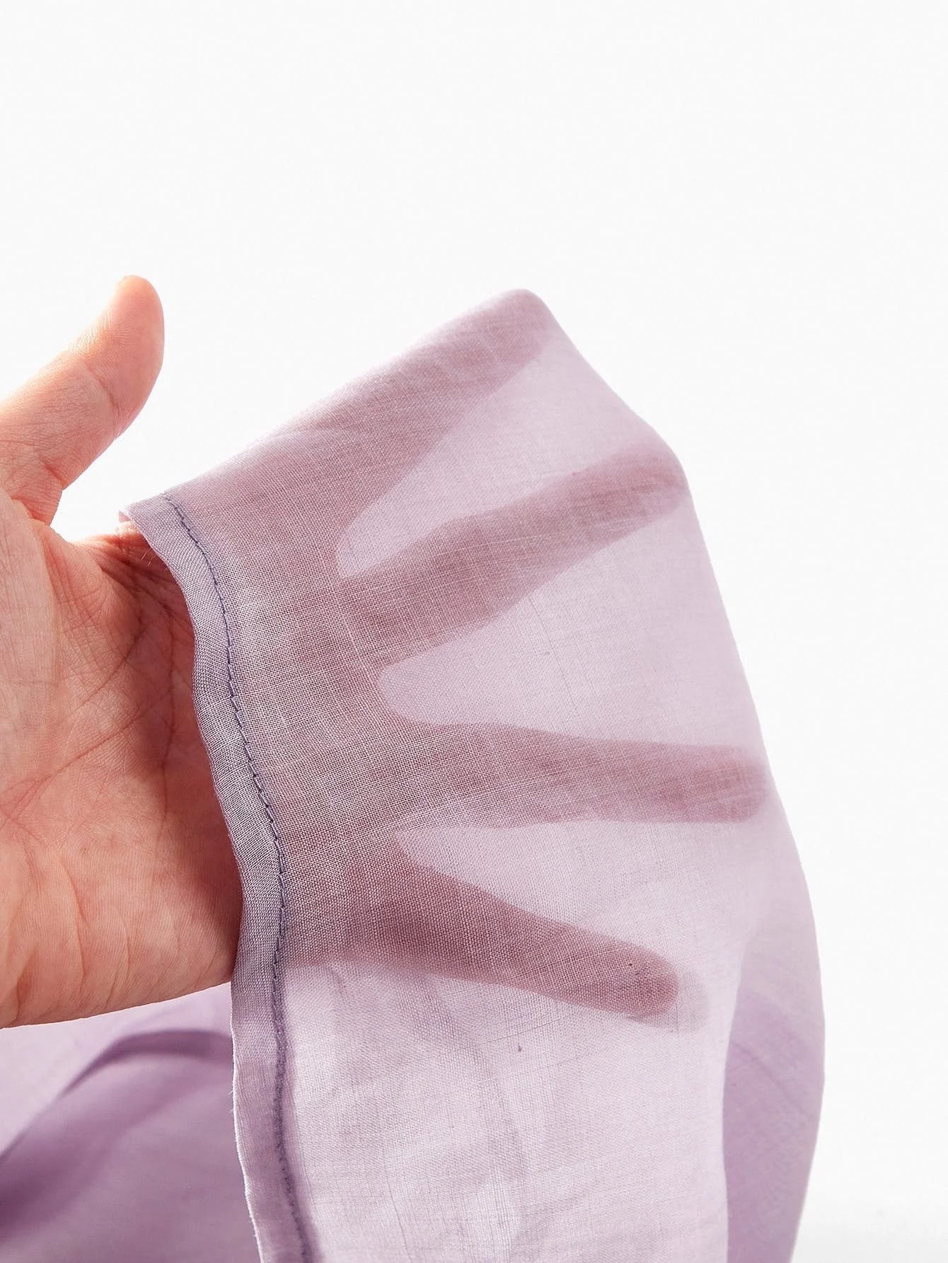 PREMIUM PLUS SIZE LINE SHEER BLOUSE