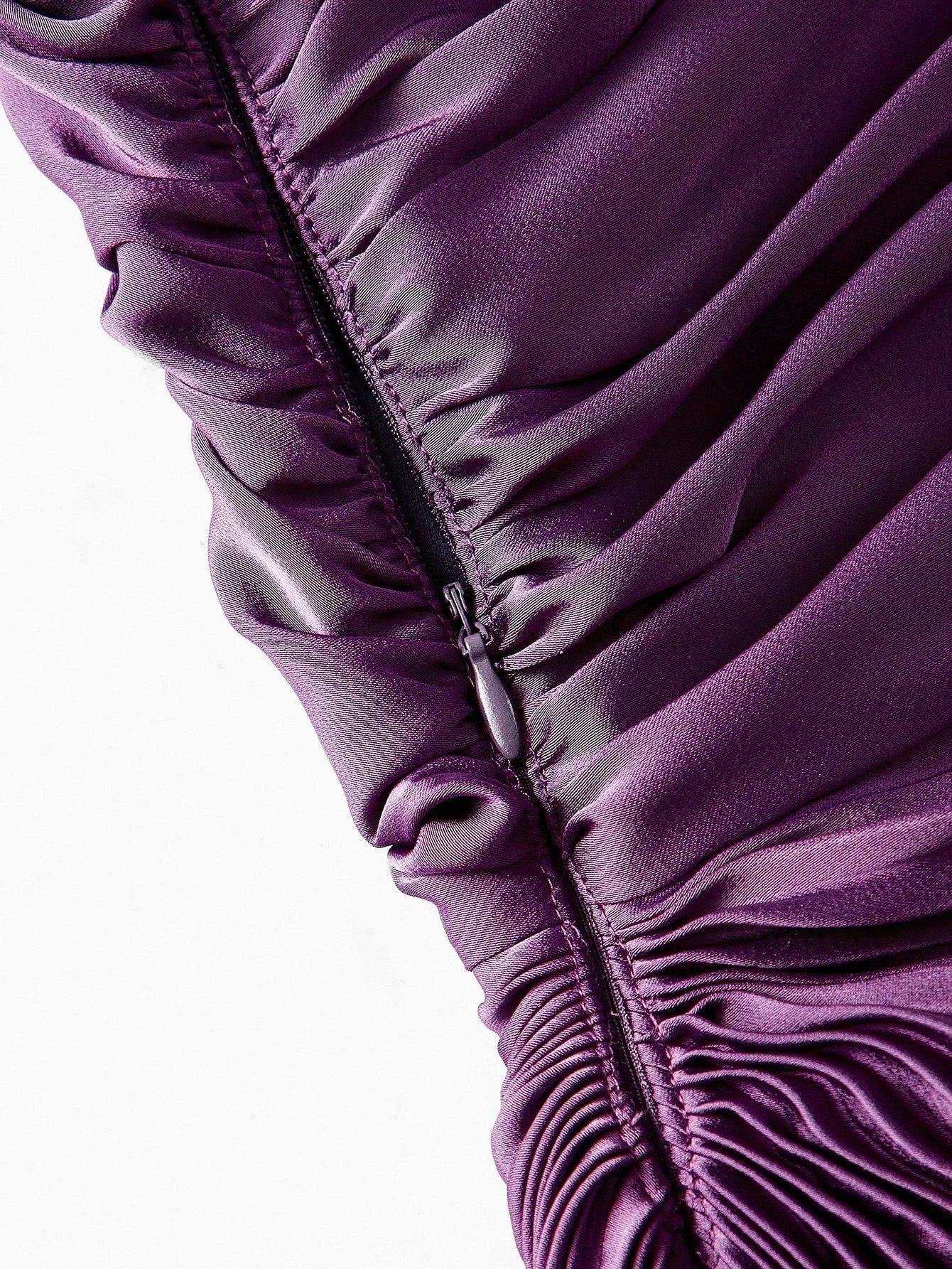 PREMIUM PLUS SIZE PLEATED ASYMMETRICAL HEM DRESS