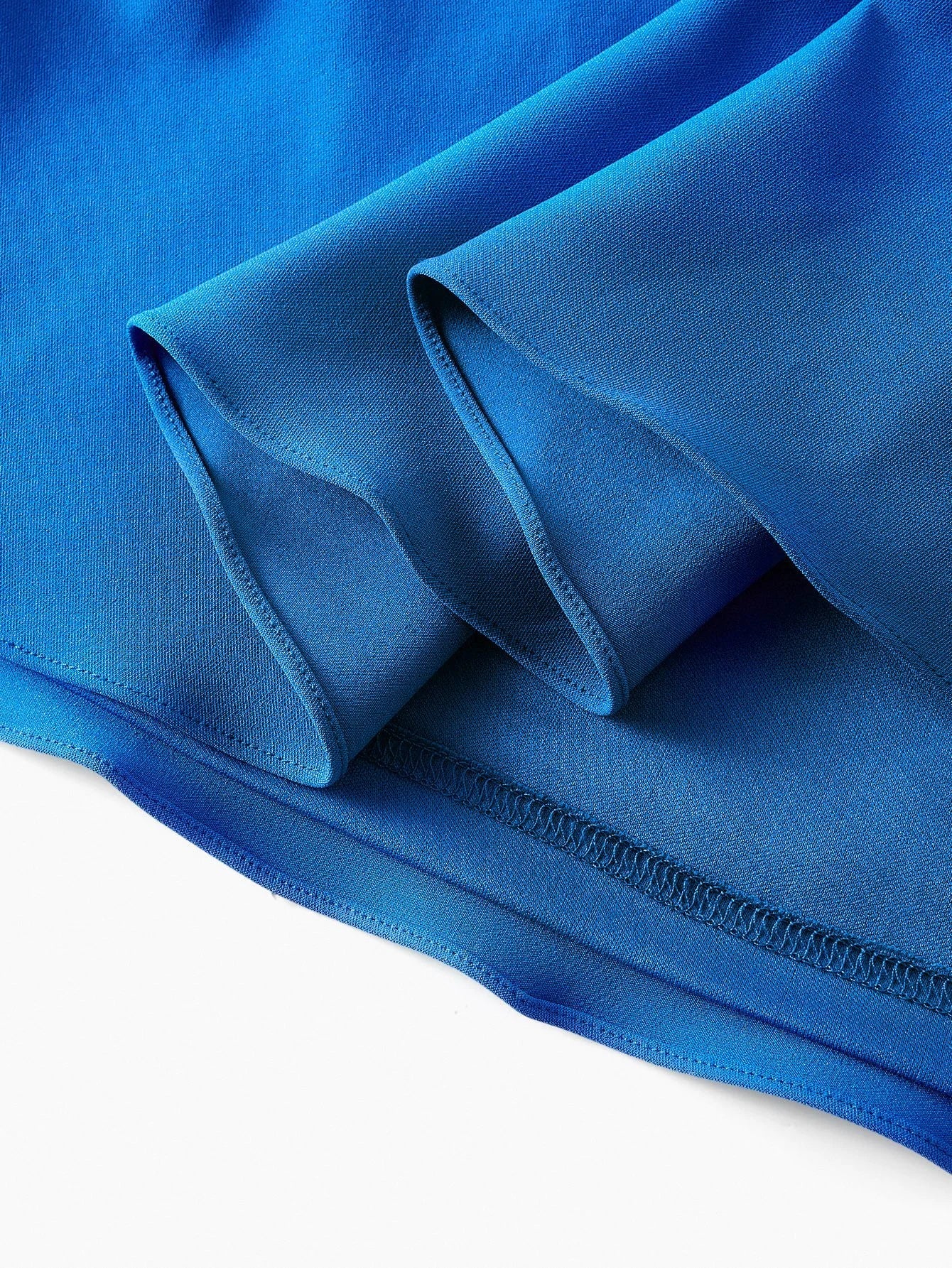 PREMIUM PLUS SIZE SOLID RUCHED WAIST ASYMMETRICAL RUFFLE HEM DRESS