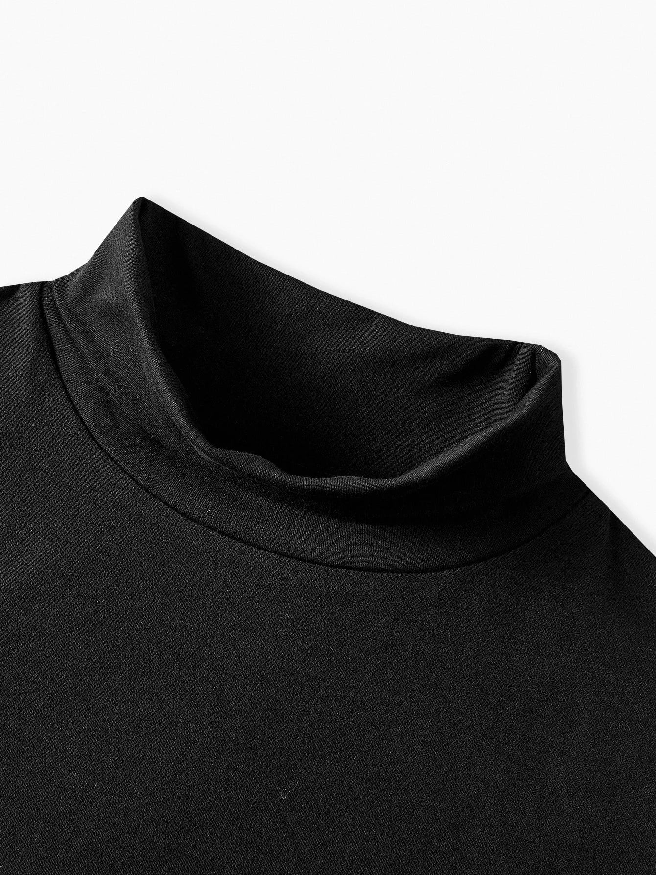 PREMIUM PLUS SOLID HIGH NECK SLIM FIT TSHIRT