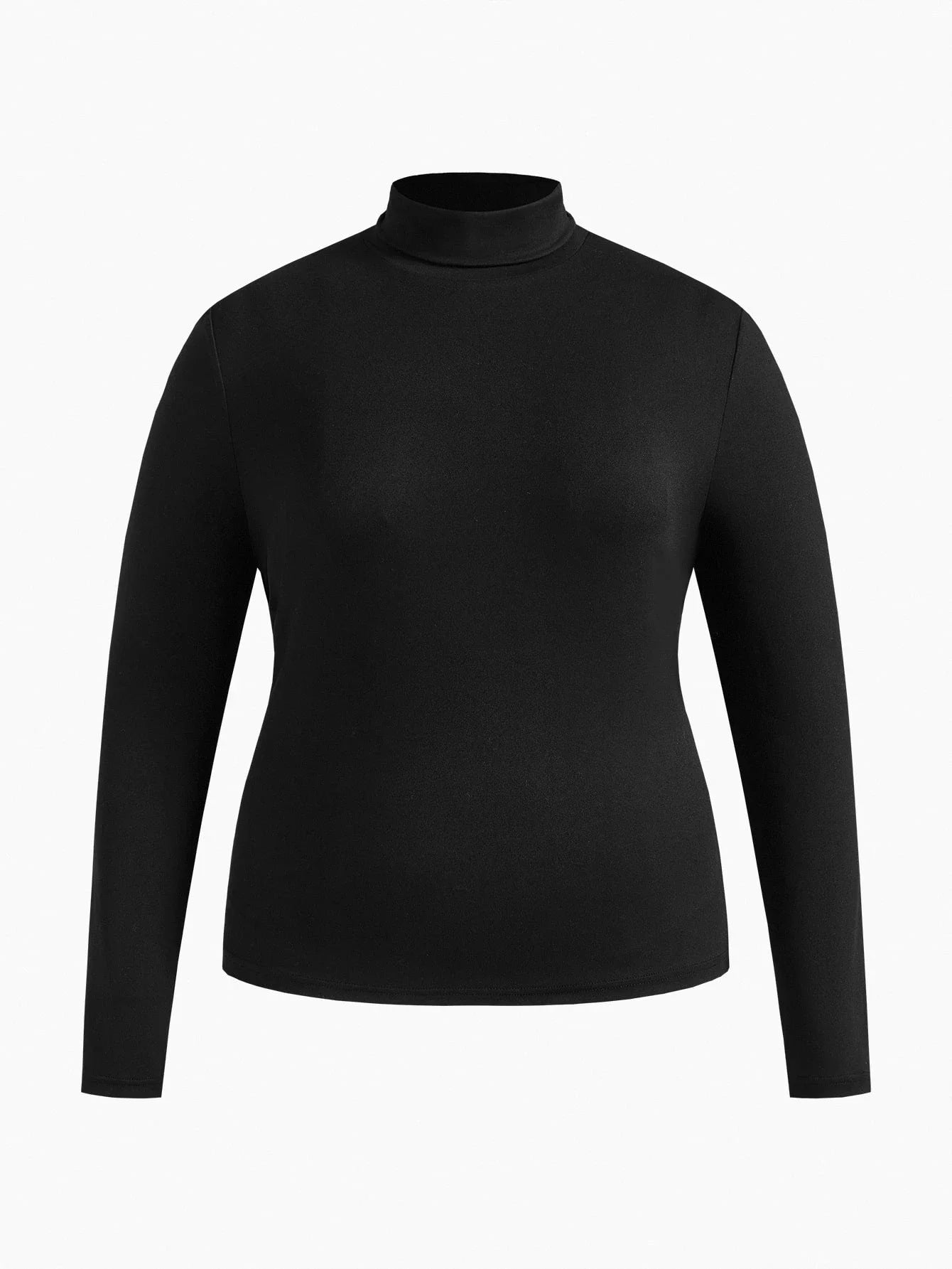 PREMIUM PLUS SOLID HIGH NECK SLIM FIT TSHIRT