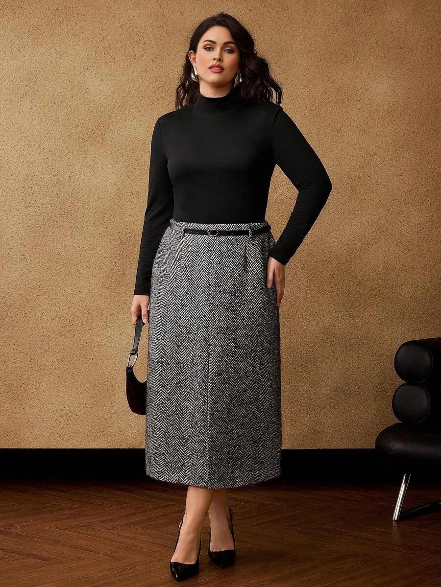 PREMIUM PLUS SOLID HIGH NECK SLIM FIT TSHIRT