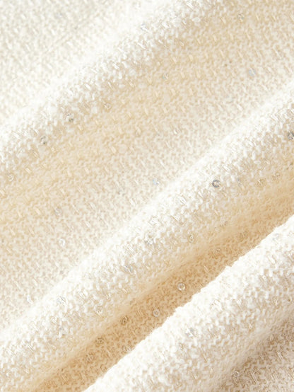 PREMIUM PLUS TWEED PLEATED HEM DRESS