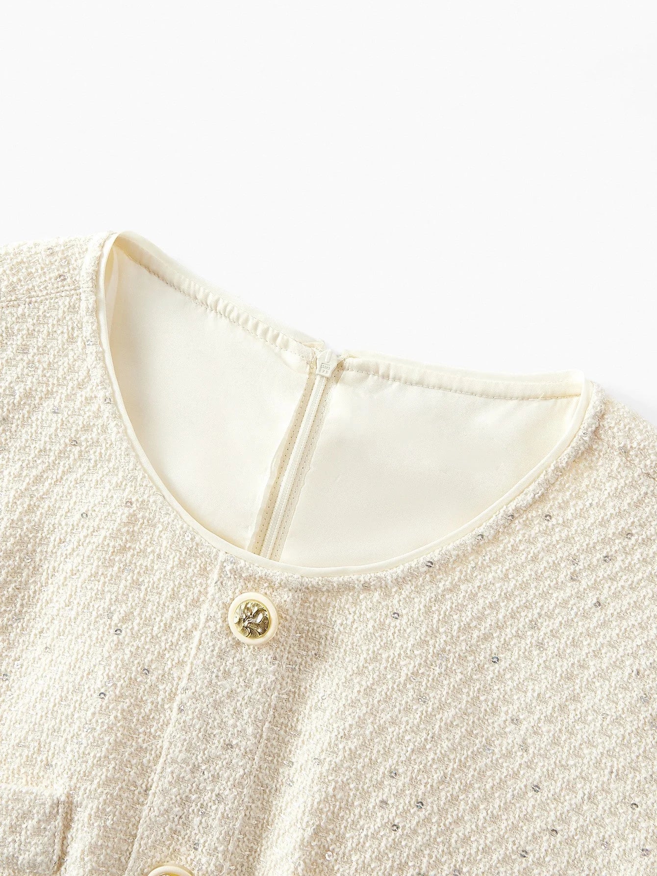 PREMIUM PLUS TWEED PLEATED HEM DRESS