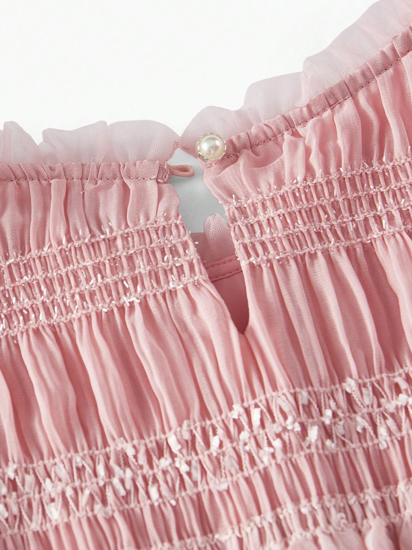 PREMIUM PRESS CREASE RUFFLE HEM DRESS