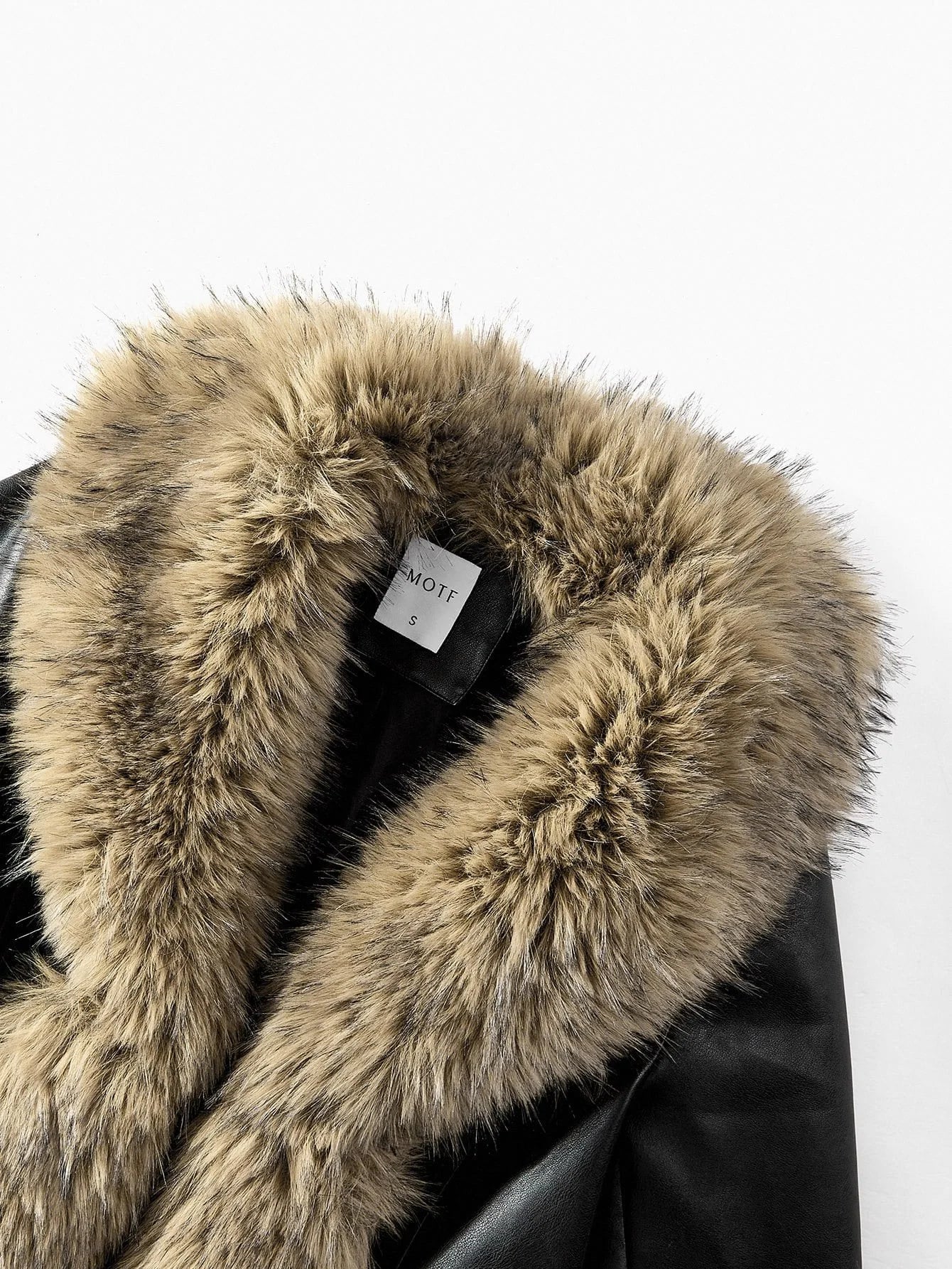 PREMIUM PU LEATHER BELTED FAUX FUR COAT FOR AUTUMN amp WINTER