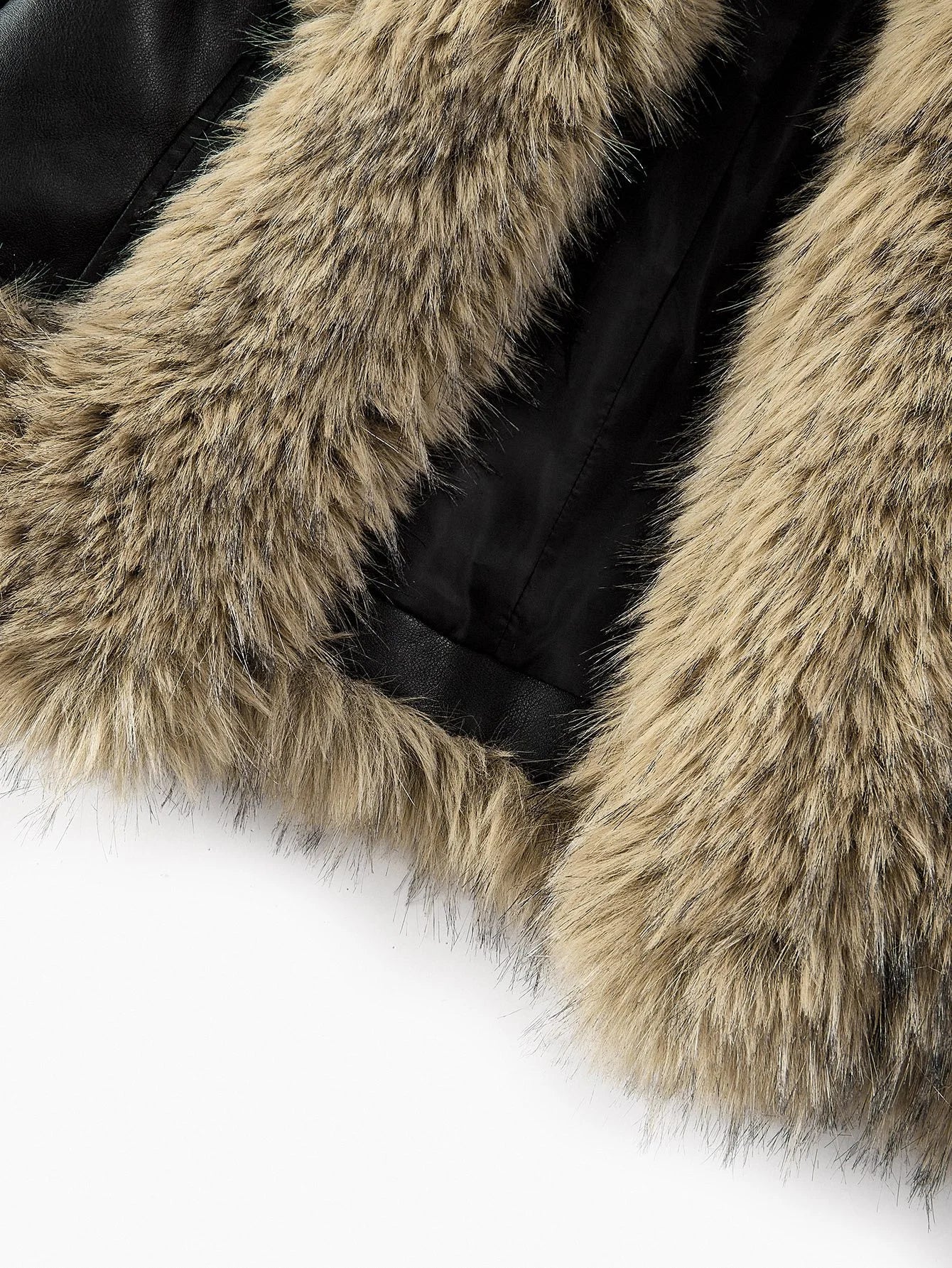 PREMIUM PU LEATHER BELTED FAUX FUR COAT FOR AUTUMN amp WINTER