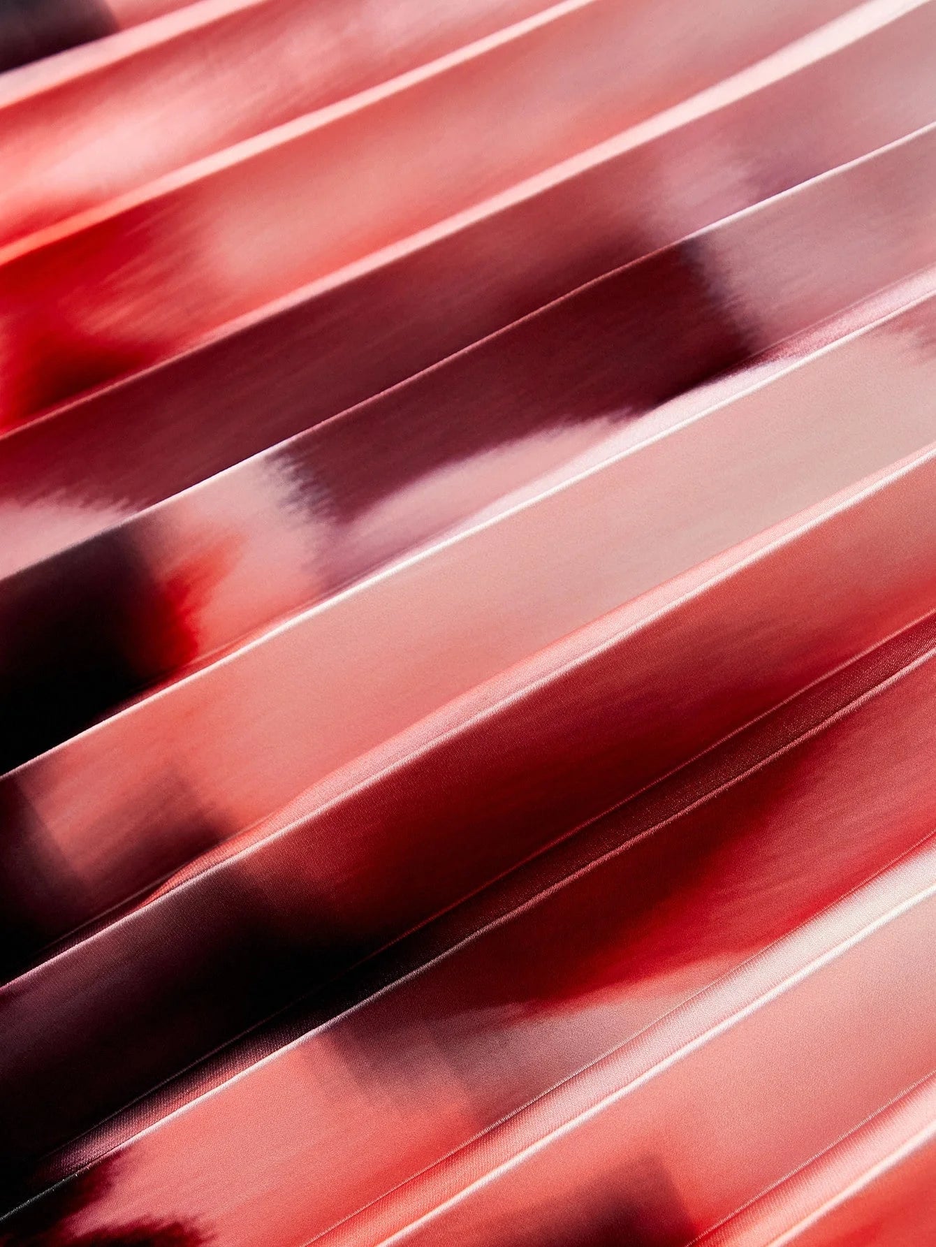 PREMIUM PU LEATHER BODICE OMBRE PRINT PLEATED HEM DRESS