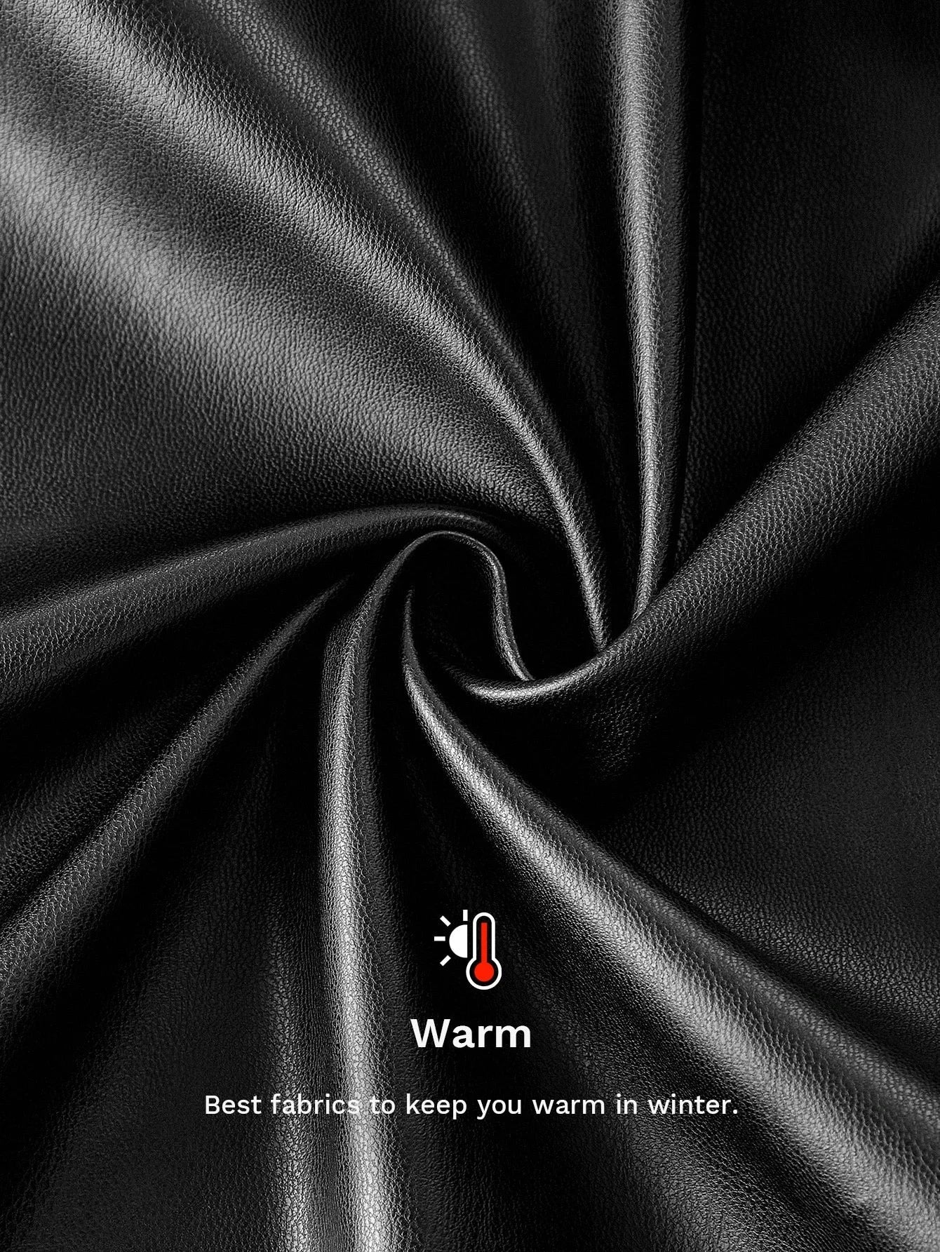 PREMIUM PU LEATHER PATCHWORK FAUX FUR COLLAR BELTED COAT FOR WOMEN