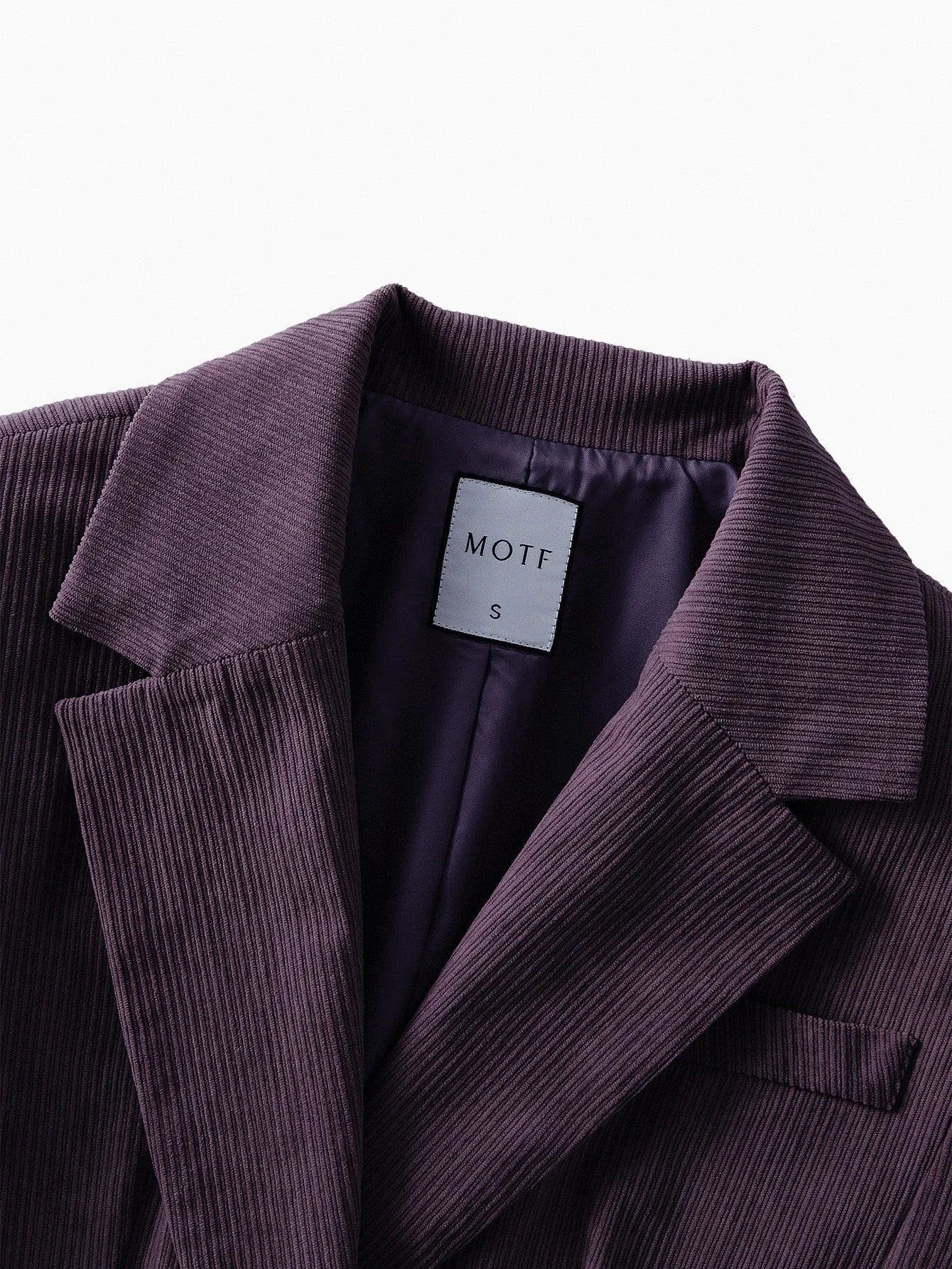 PREMIUM PURPLE CORDUROY ELEGANT CASUAL BLAZER FOR WOMEN