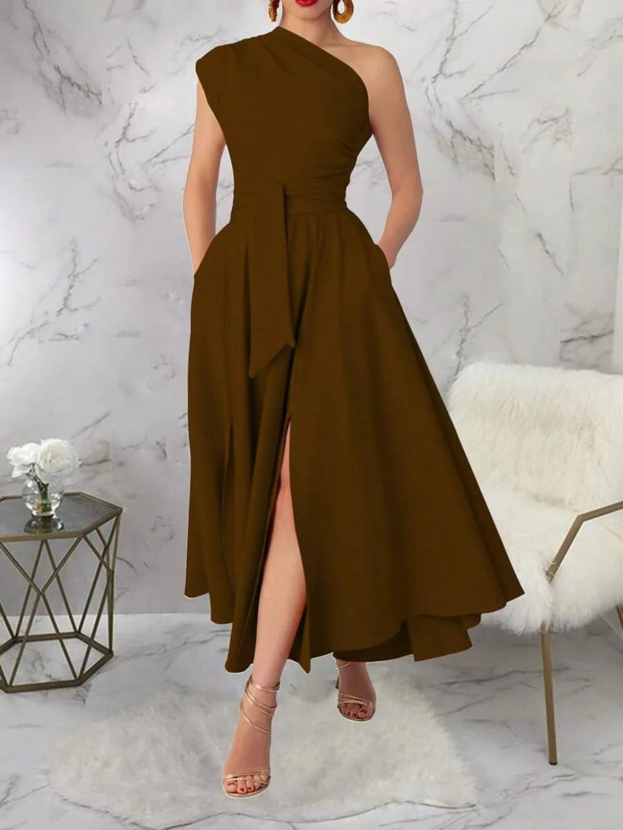 Premium Quality Womens Maxi Dresses Womens Graduation Dresses Orange Red Dresses Cutout Design
