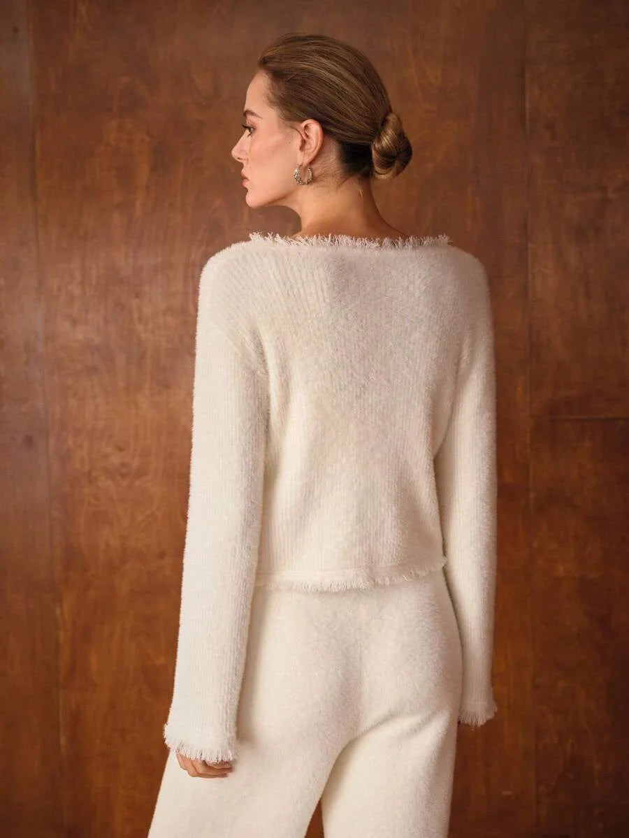 PREMIUM RAW HEM BUTTON UP CARDIGAN