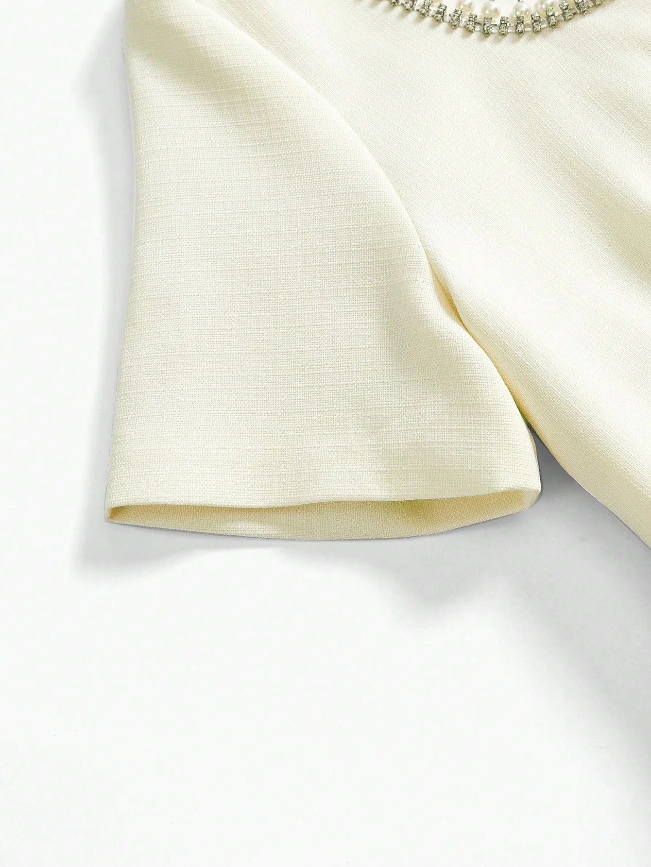 PREMIUM RHINESTONE BEADED BUTTON DECOR DRESS