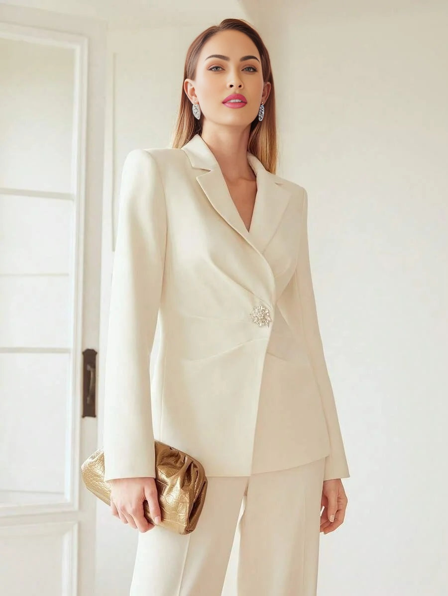 PREMIUM RHINESTONE BUTTON BLAZERHOLIDAY PARTY BIRTHDAY FORMAL EVENING OCCASSION