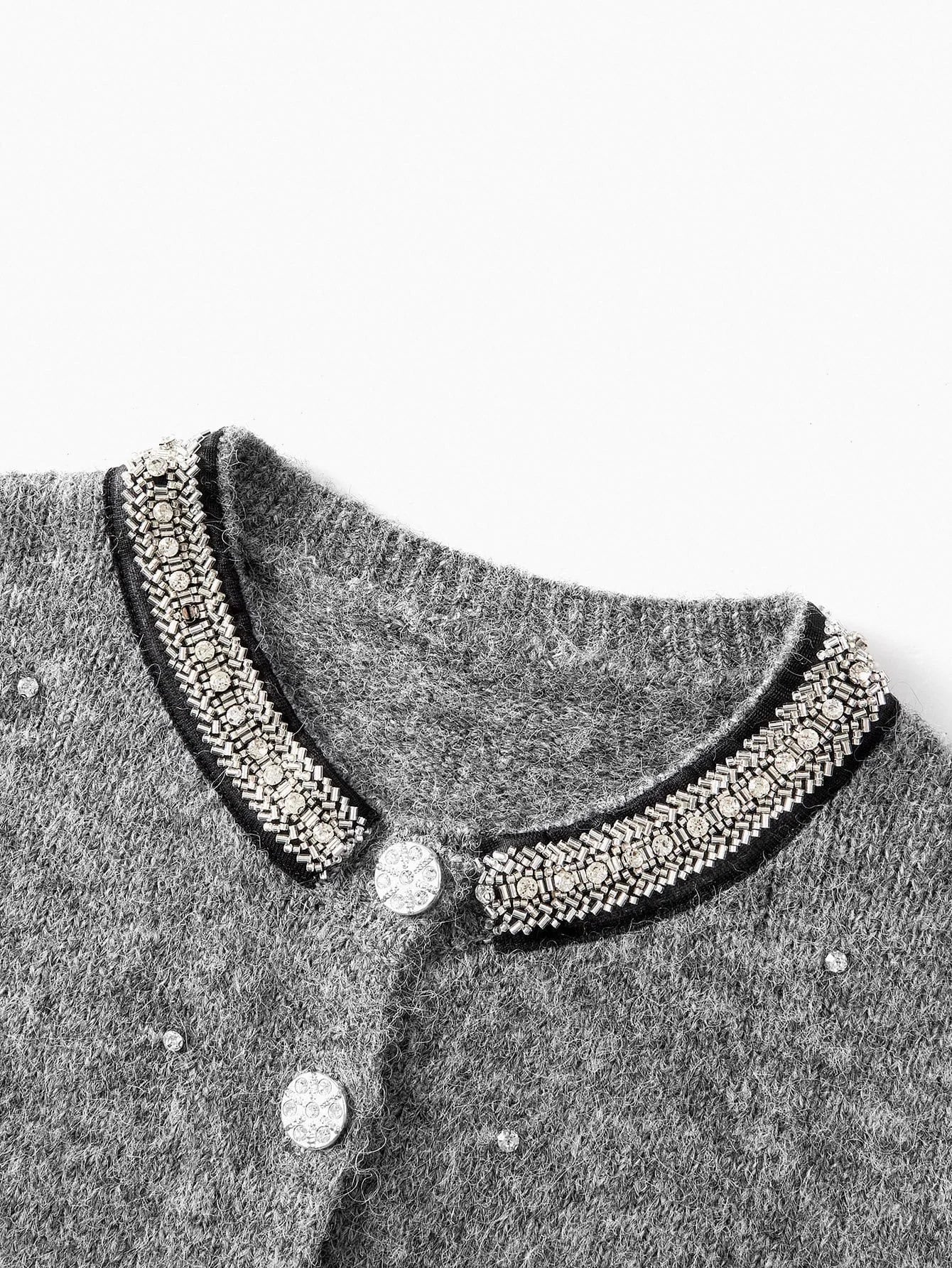 PREMIUM RHINESTONE BUTTON UP CARDIGAN FOR AUTUMN amp WINTER FOR AUTUMN amp WINTER