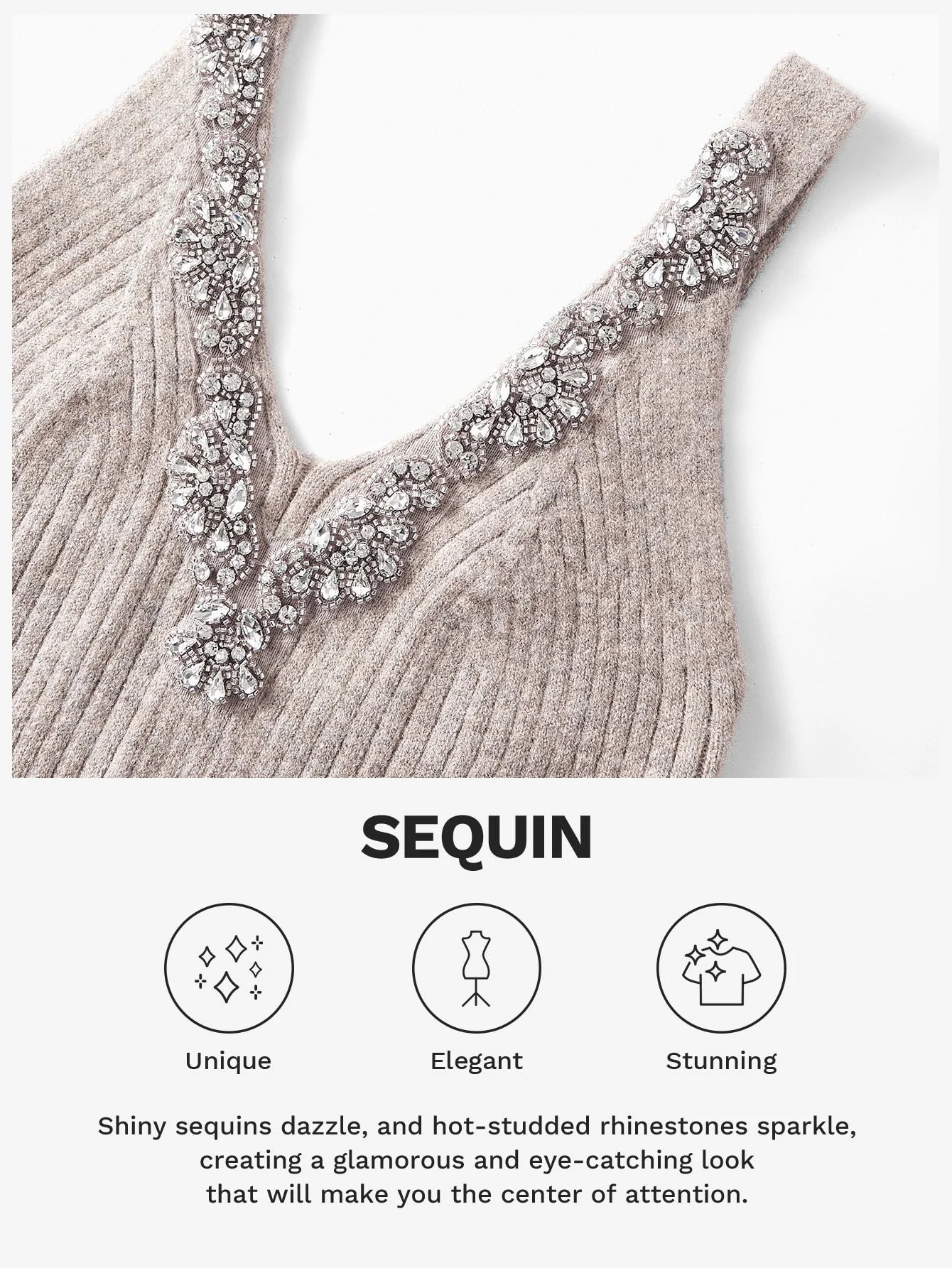 PREMIUM RHINESTONE DETAIL KNIT TOP amp CONTRAST FAUX FUR TRIM CARDIGAN