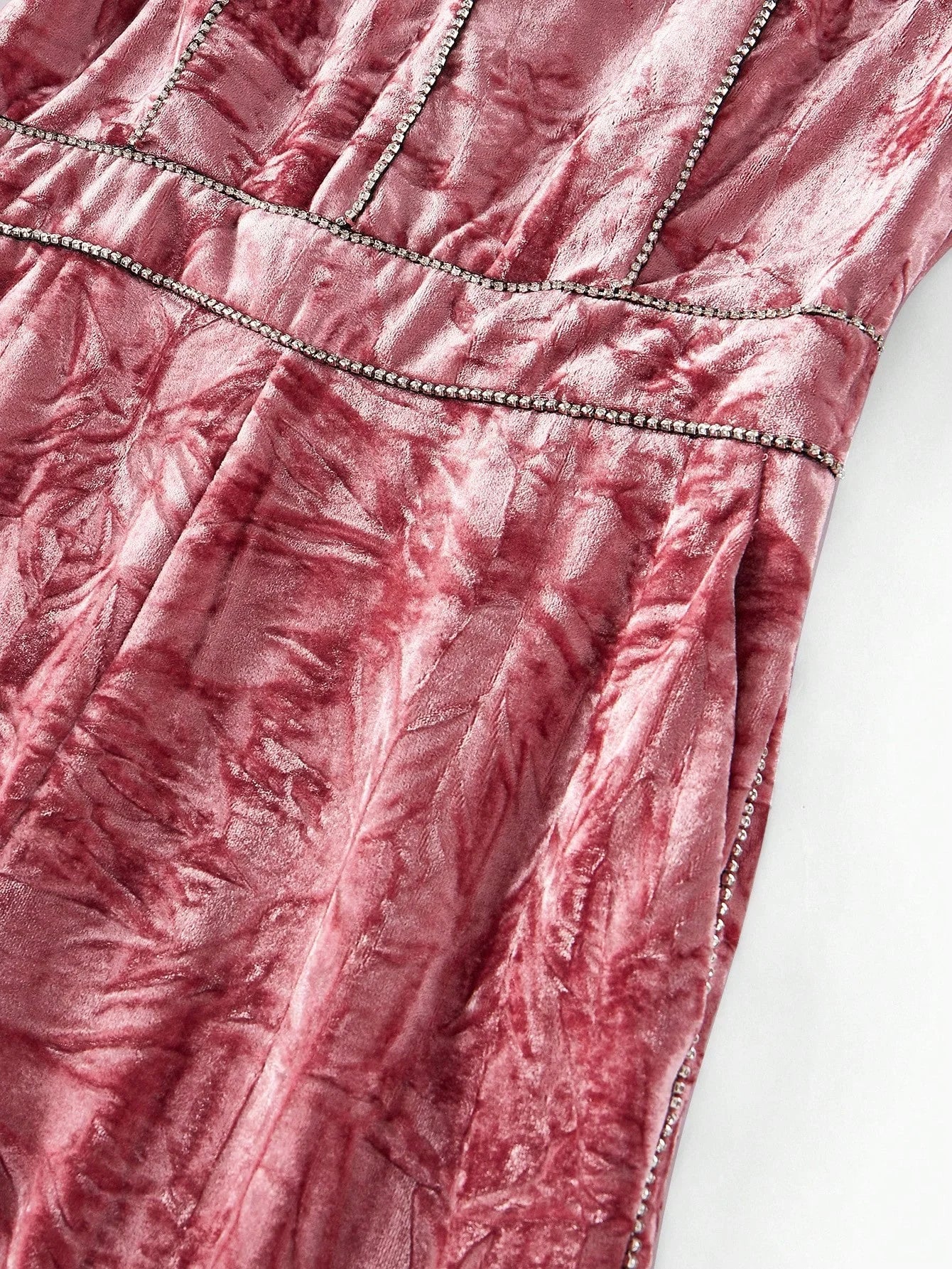 PREMIUM RHINESTONE DETAIL POCKET JUMPSUIT