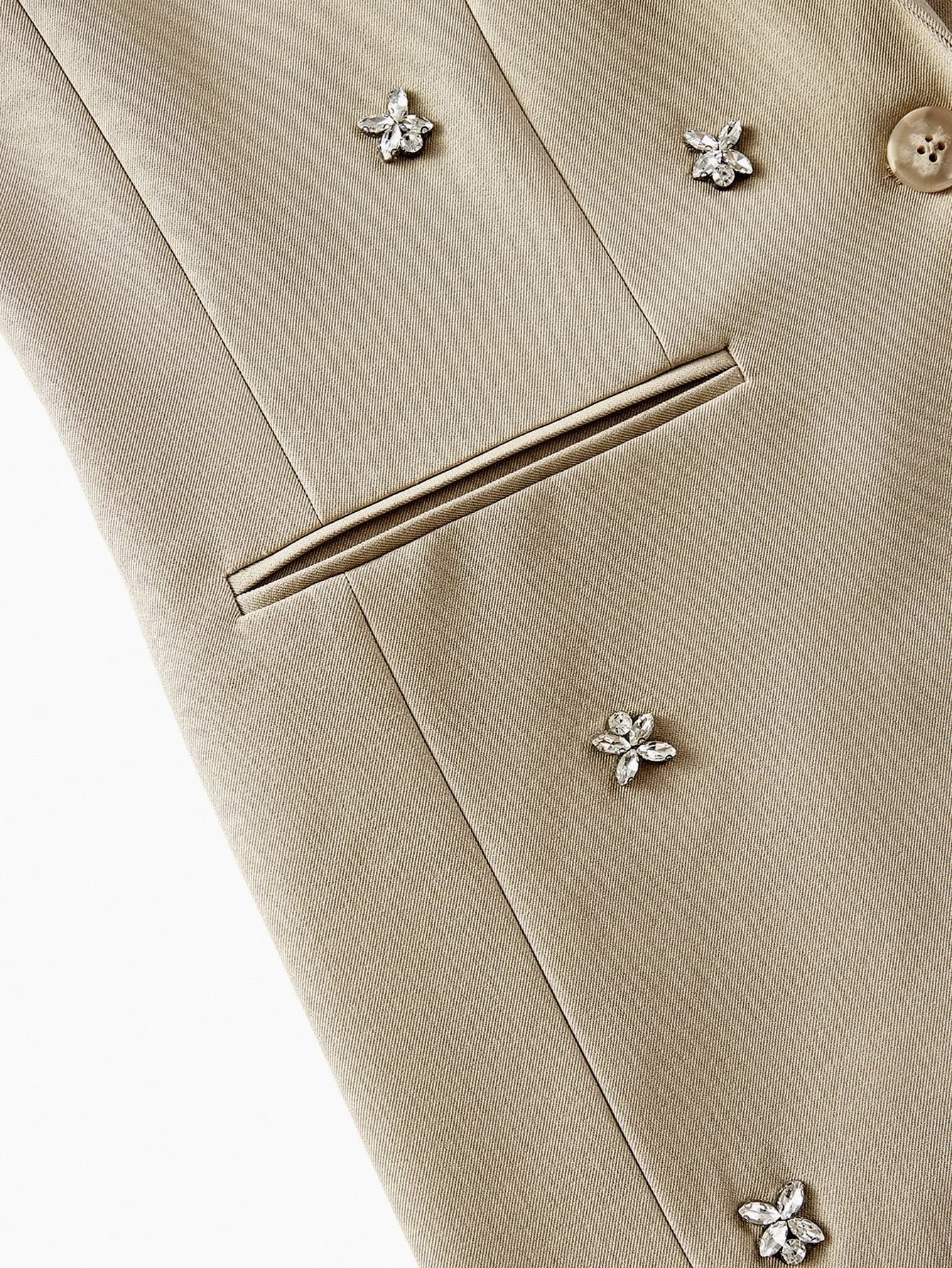 PREMIUM RHINESTONE DETAIL STRUCTURED BLAZER