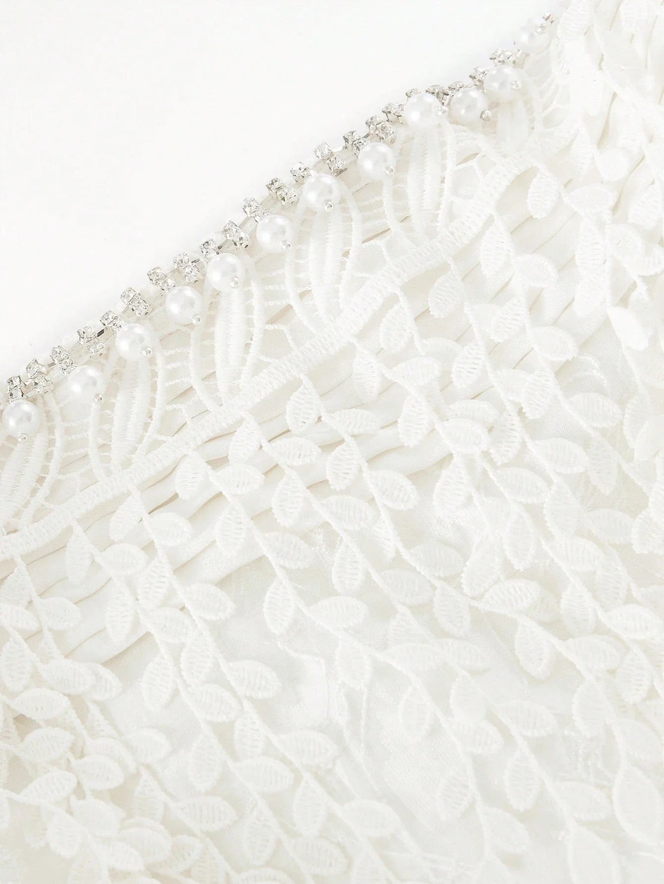 PREMIUM RHINESTONE TASSEL DESIGN STRAPLESS DRESS