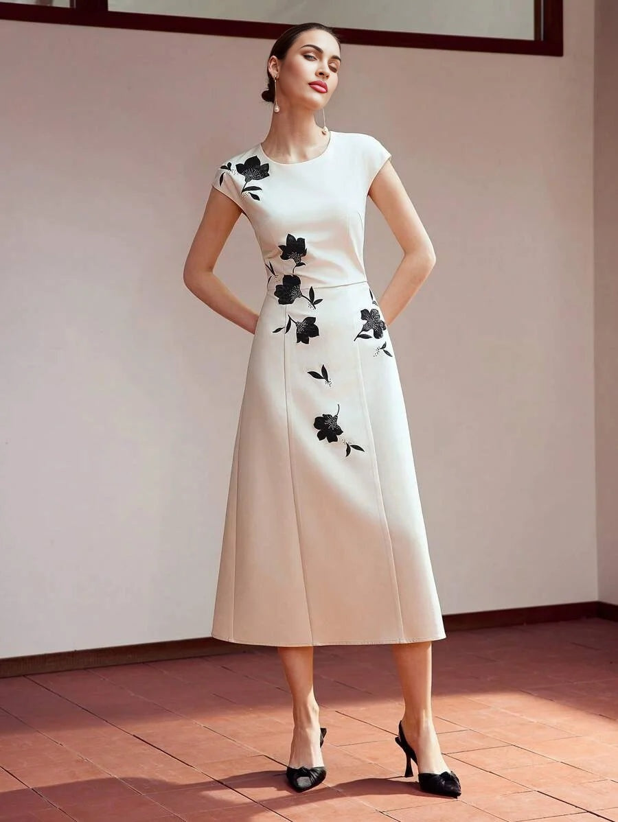 PREMIUM RHINESTONES APPLIQUES DETAIL DRESSHOLIDAY PARTY BIRTHDAY FORMAL EVENING OCCASSION